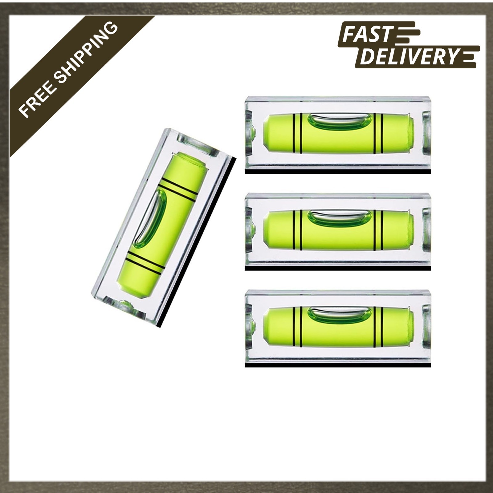 Magnetic Mini Bubble Level Tool Set 4pcs 1.6 Inch Precision Horizontal Carpentry