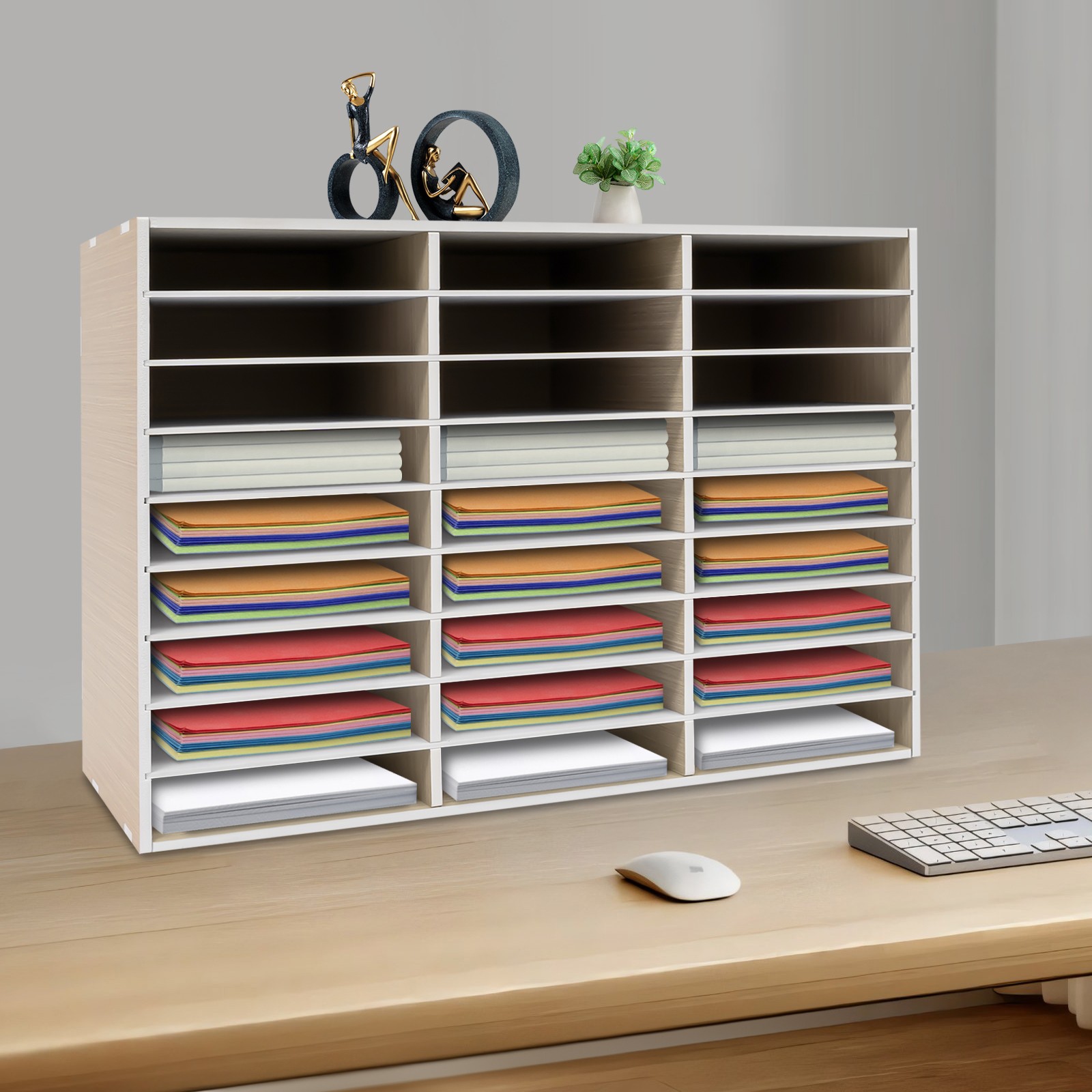 Desktop Literature Organizer Adjustable File Sorter Mail Center Magazine Holder
