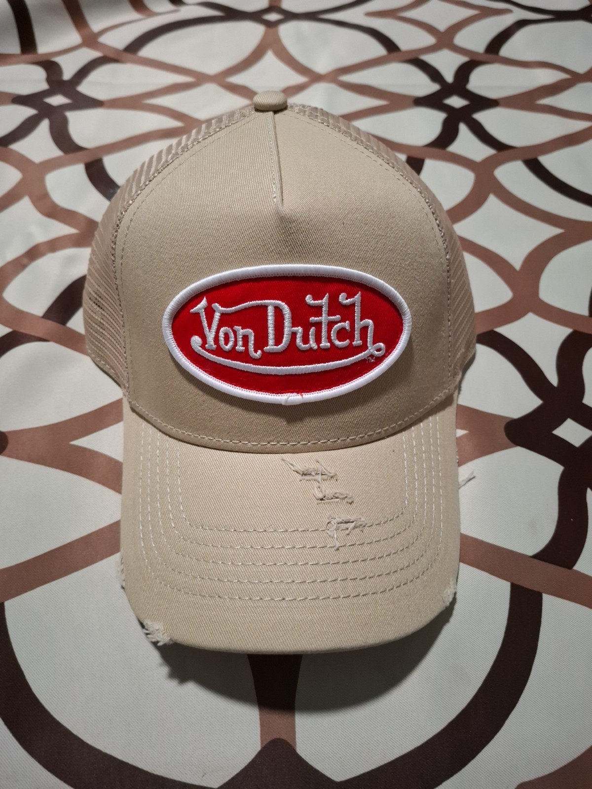 Hat UNISEX Von Dutch Khaki Vintage Y2K