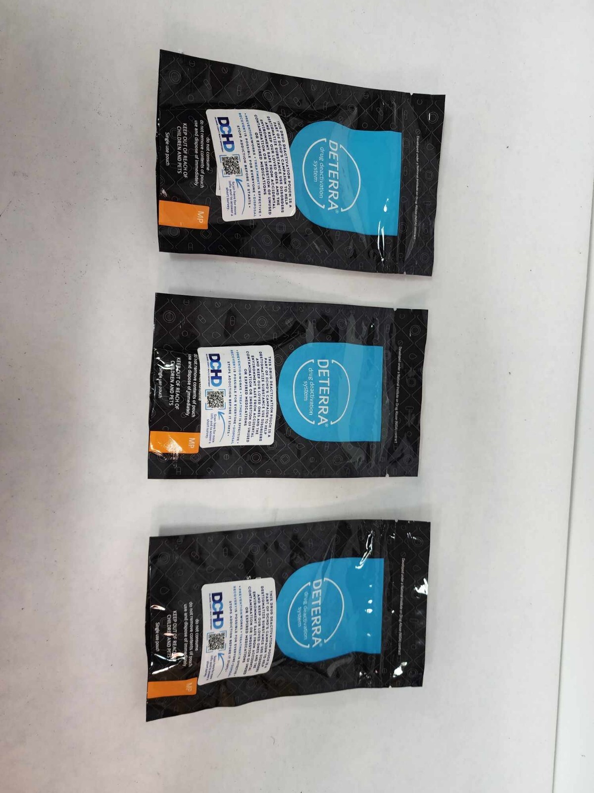 LOT OF 3 - Deterra Drug Deactivation & Disposal System - Medium Pouch