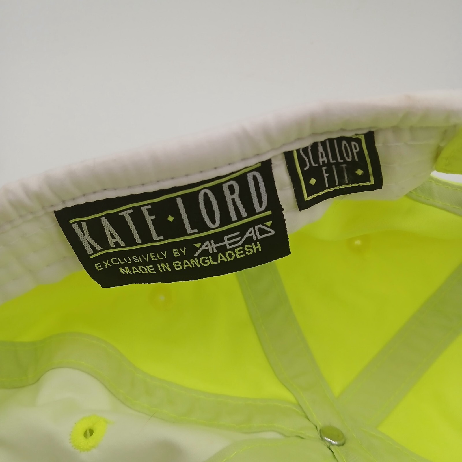 Peninsula Golf Club Hat Cap Kate Lord Womens Strap Back Neon Yellow Black Script