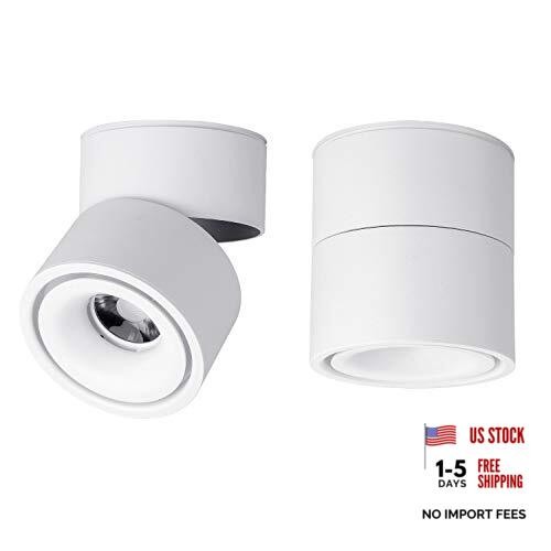LED Ceiling Spotlight - Wall Light 360°Adjustable 3000K（warm light） White