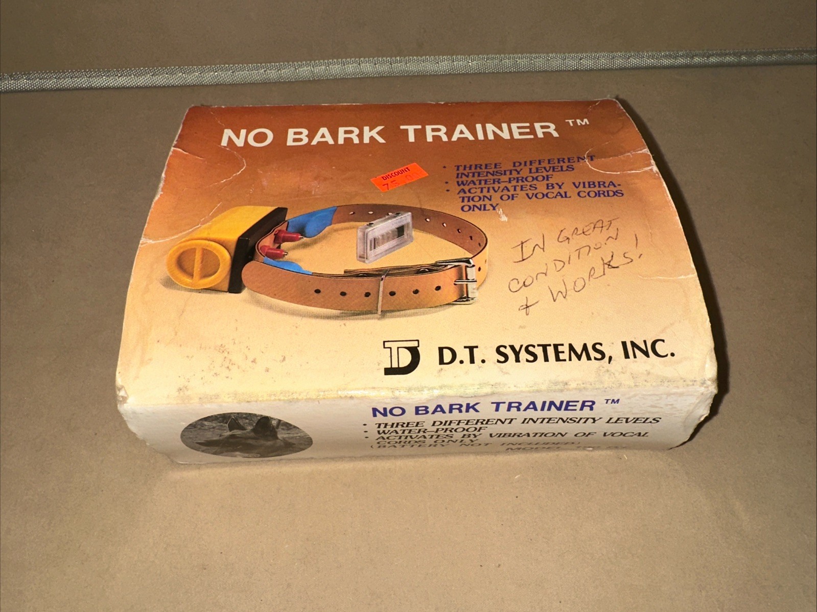 DT Systems No Bark Trainer  Model 190-DT Collar Tested Works But Collar Cracked