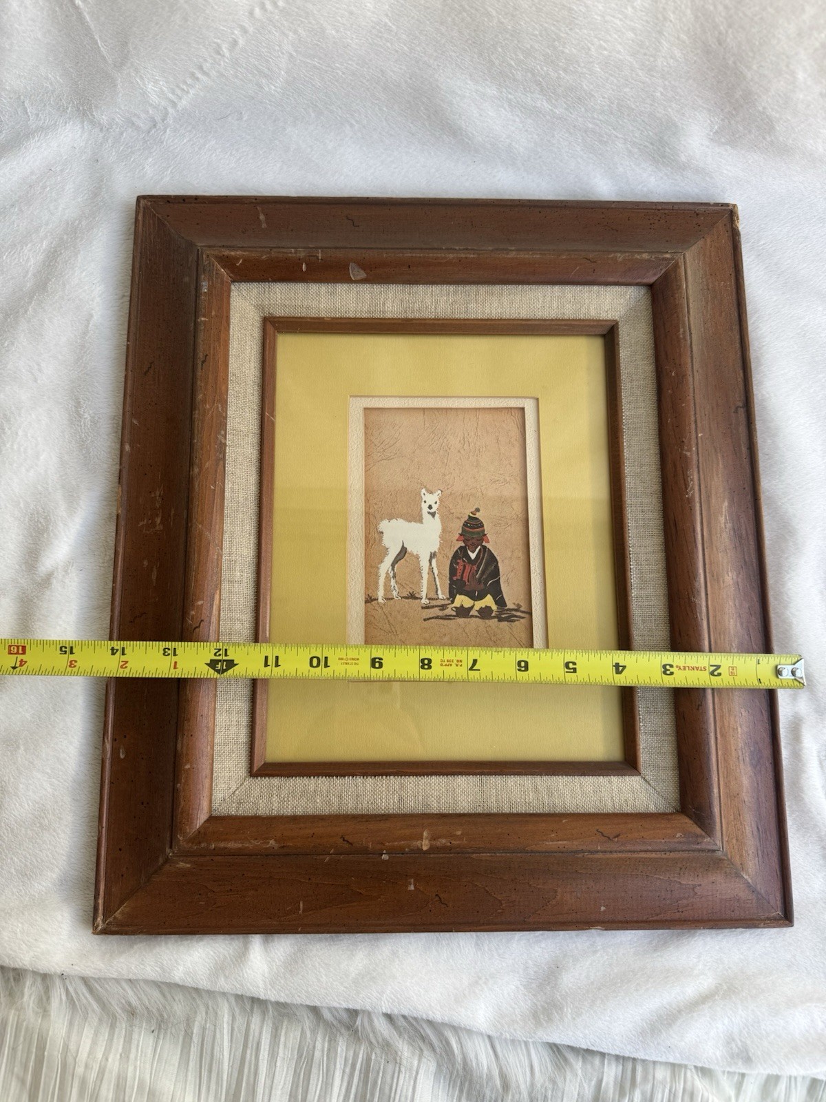 VTG Peruvian folk art FRAMED