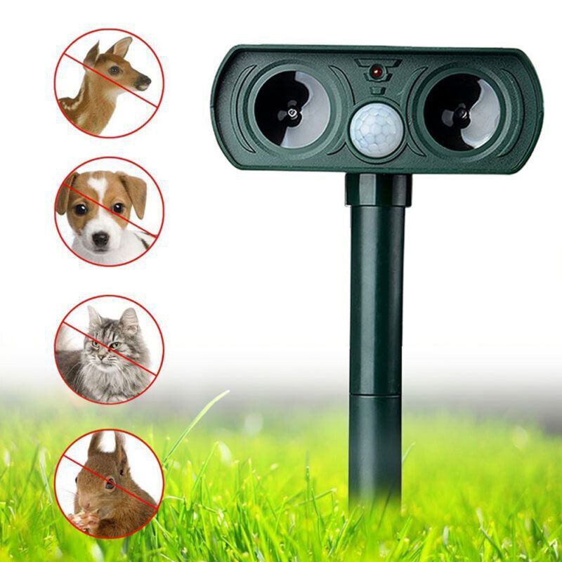 Solar Ultrasonic Bird Repellers Pest Control Scarer Deterrent Fox Motion Sensor