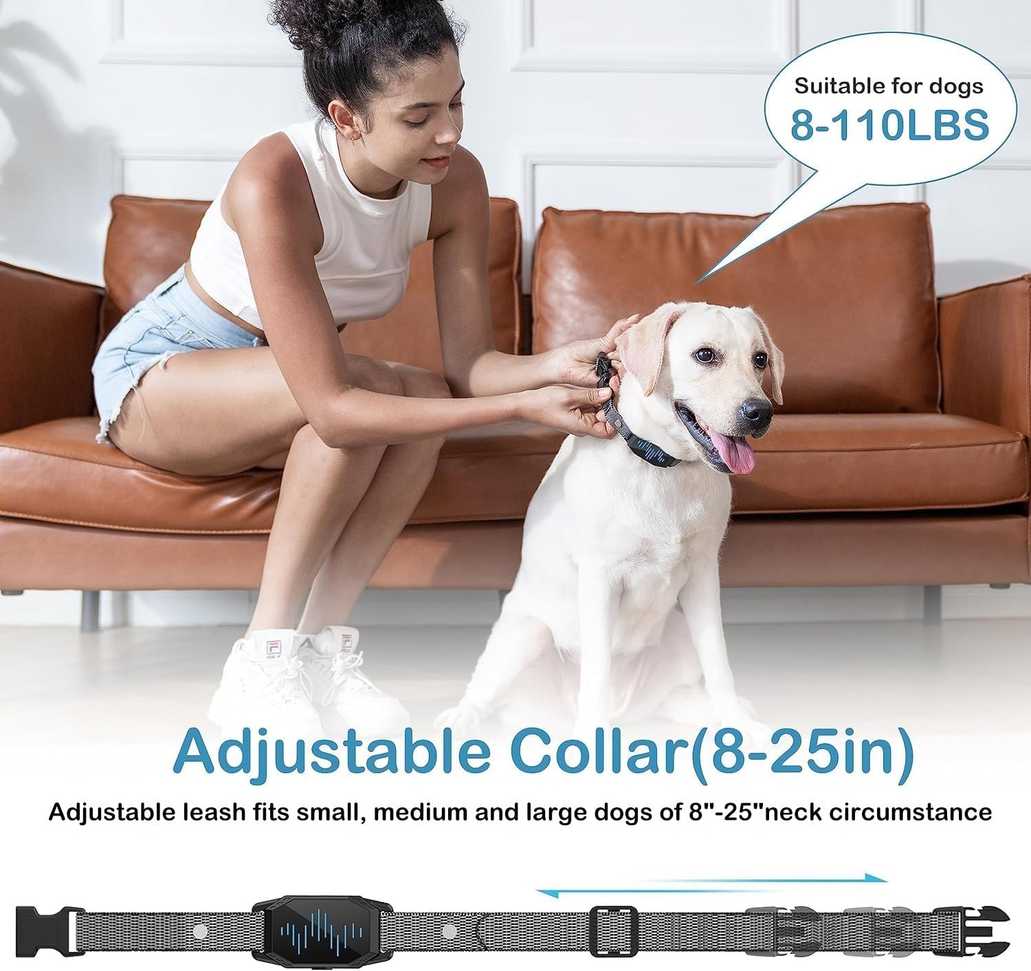 Waterproof Dog Training Collar, Remote Control, 2500FT Range, 4 Modes