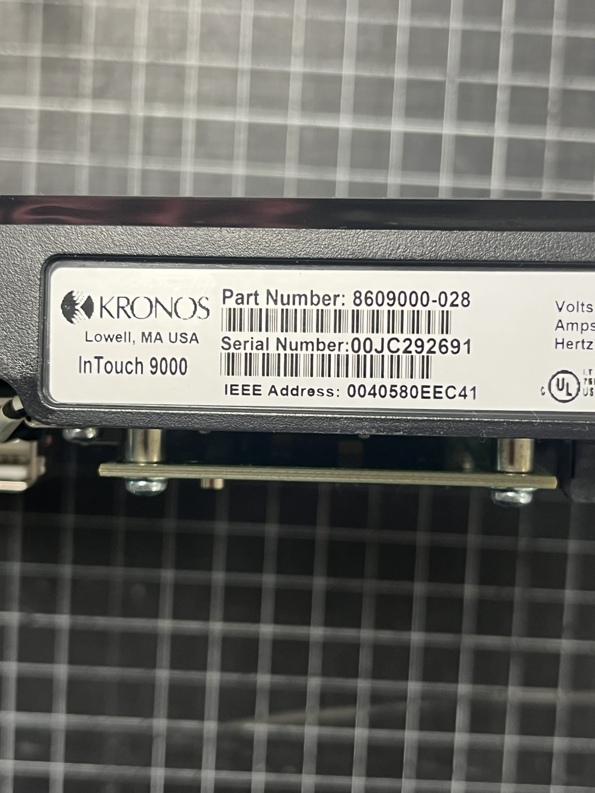 Kronos 8609000-028 Bar Code Badge Reader - Black/bio Reader