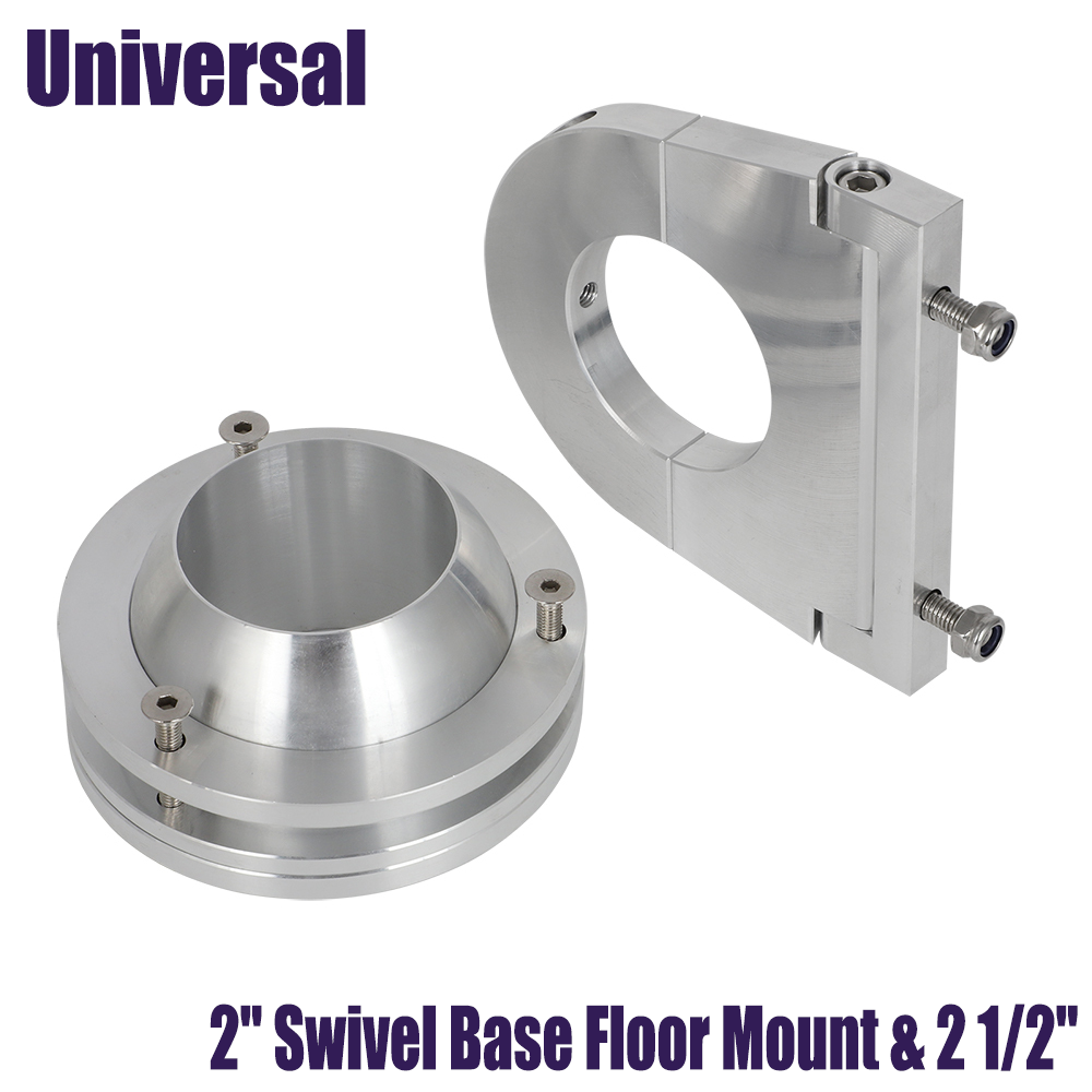 2" Swivel Base Floor Mount & 2 1/2" Polished Steering Column Drop For GM Street