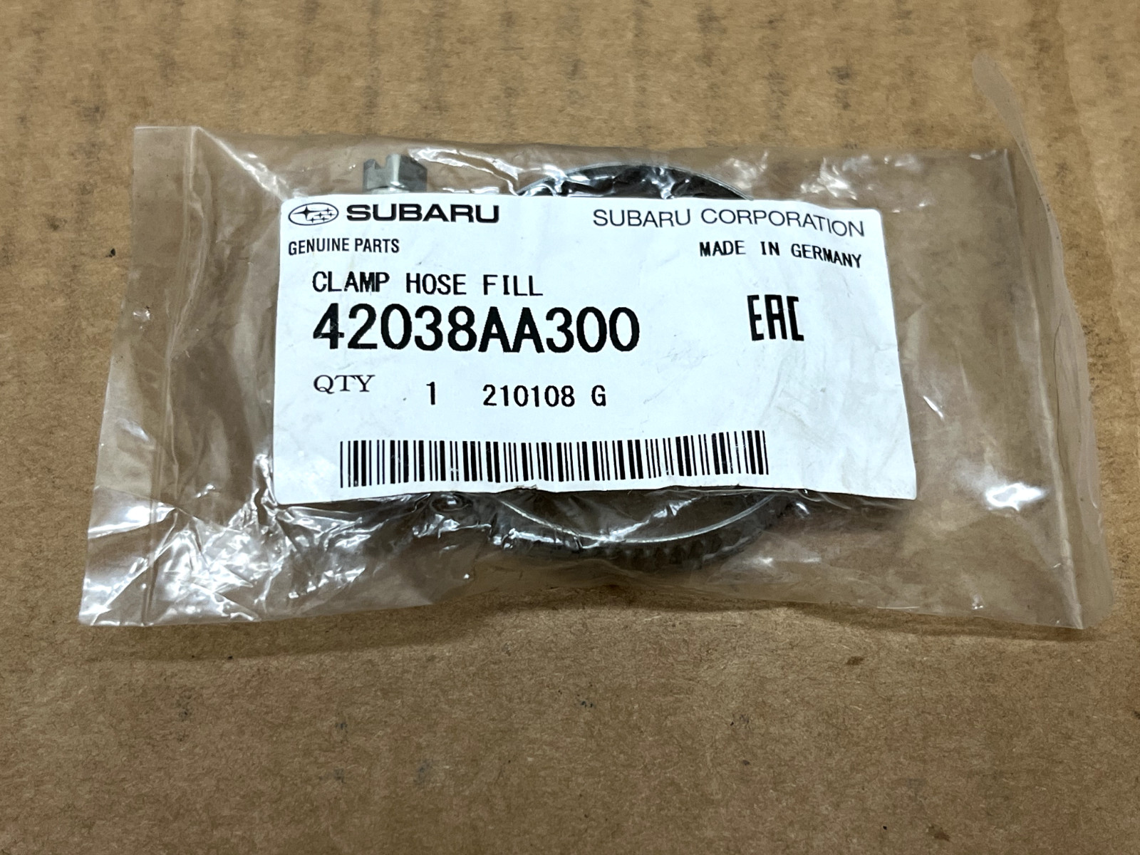 90 - 24 Subaru Fuel Evap Hose Fill Clamp 42038AA300 Impreza Forester WRX Legacy