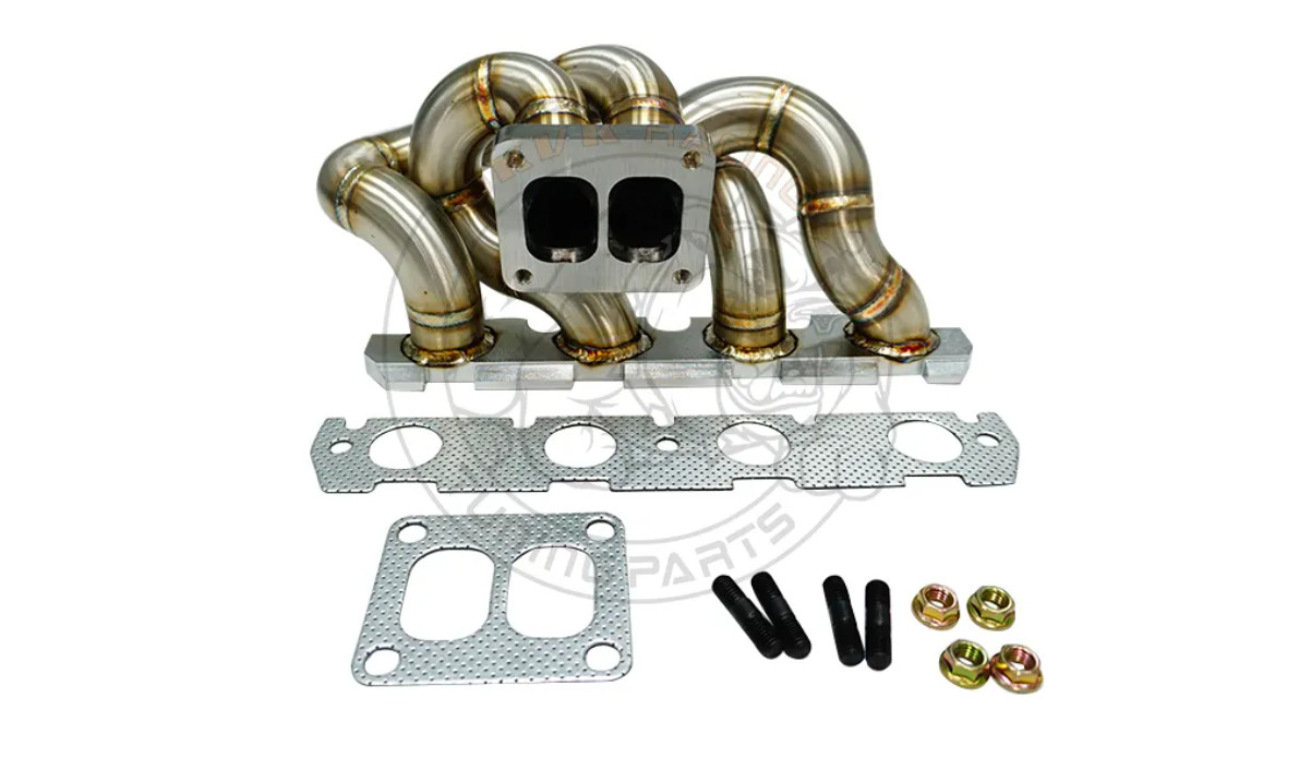 42mmOD3mm T4 Twin Scroll Turbo Manifold For VW Audi MK5 MK6 EA888 EA113 2.0 TFSI