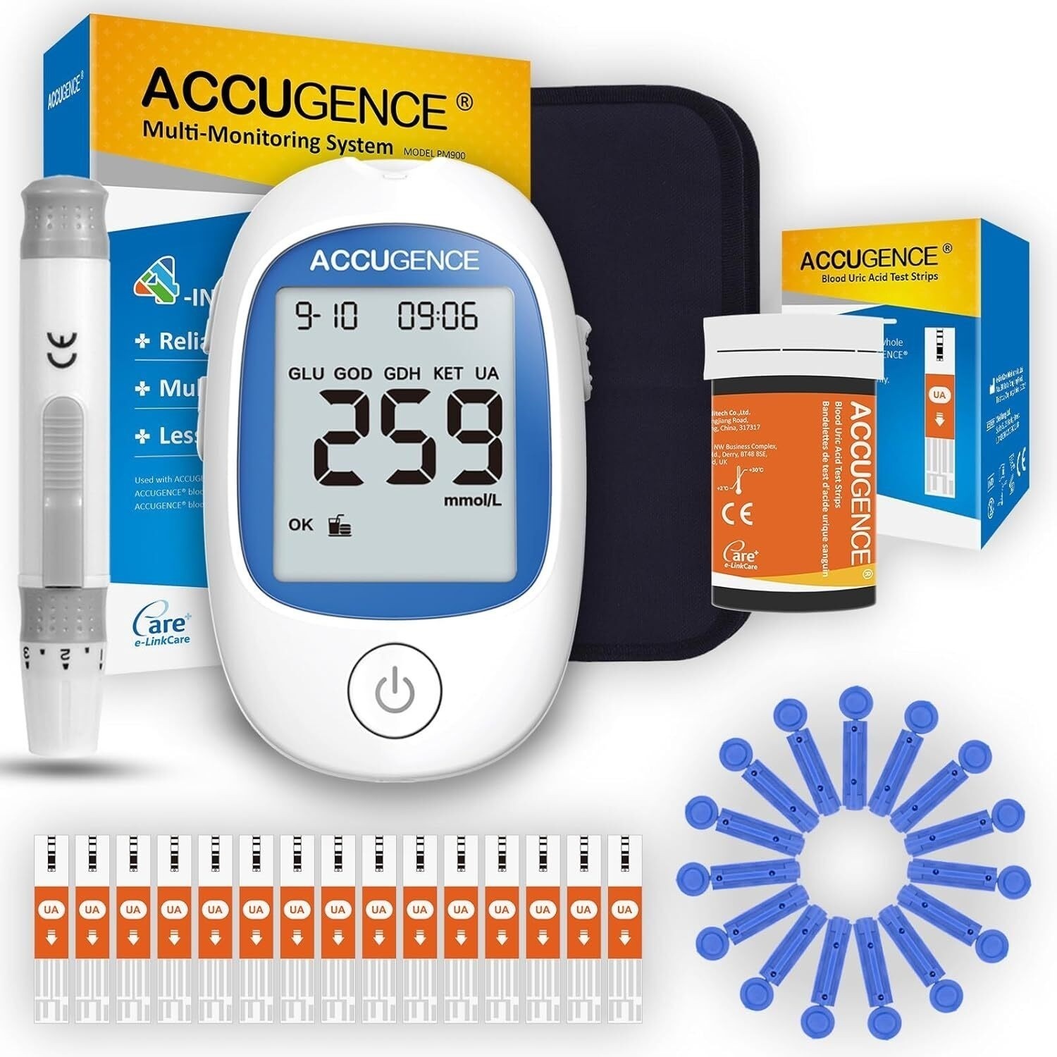 ACCUGENCE Uric Acid Test Kit, Home Uric Acid Test Meter + 25 Test Strips..6