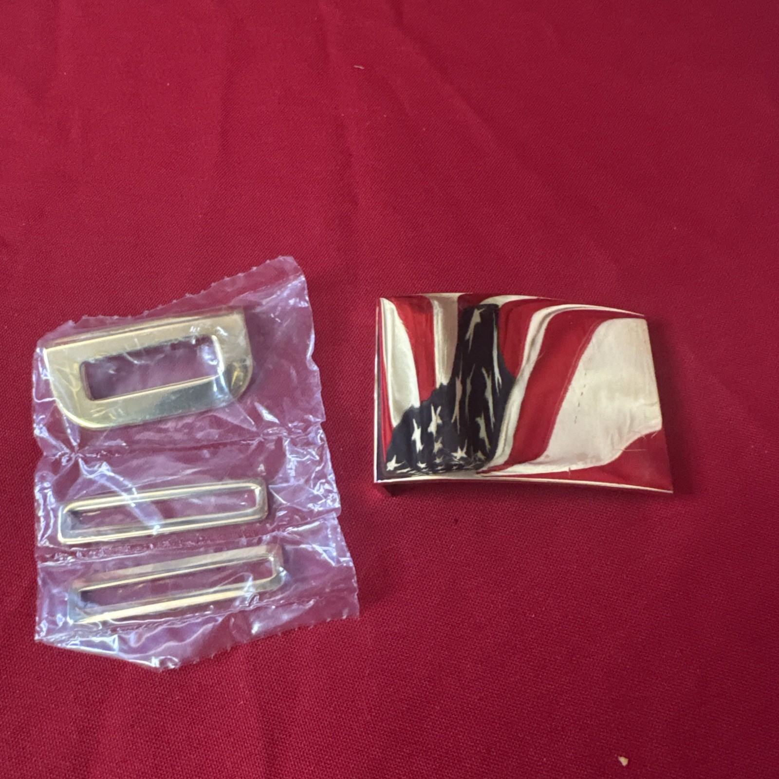 USMC Marine Corps Dress Blues Enlisted Waist Plate Belt Buckle Set E230