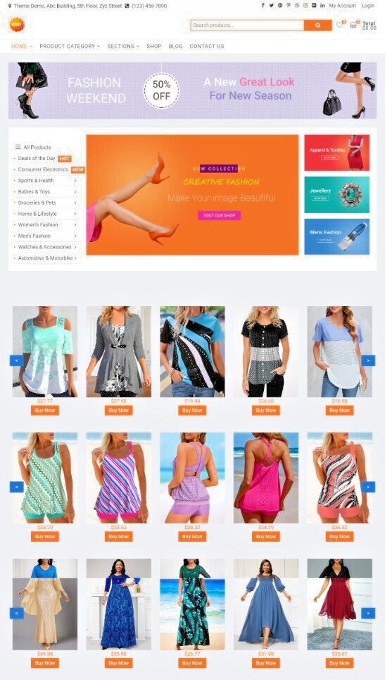 E-Commerce Website, Online Store, Wordpress, Mobile Responsive, Slider Website.
