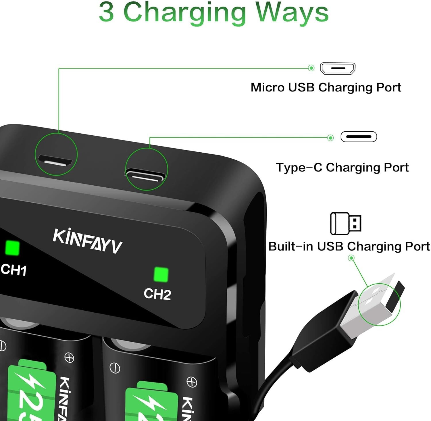 Xbox One Battery Pack 4 x 2580mAh Rechargeable Controller Battery System