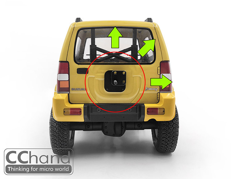 CC HAND METAL TIRE HOLDER for MST JIMNY