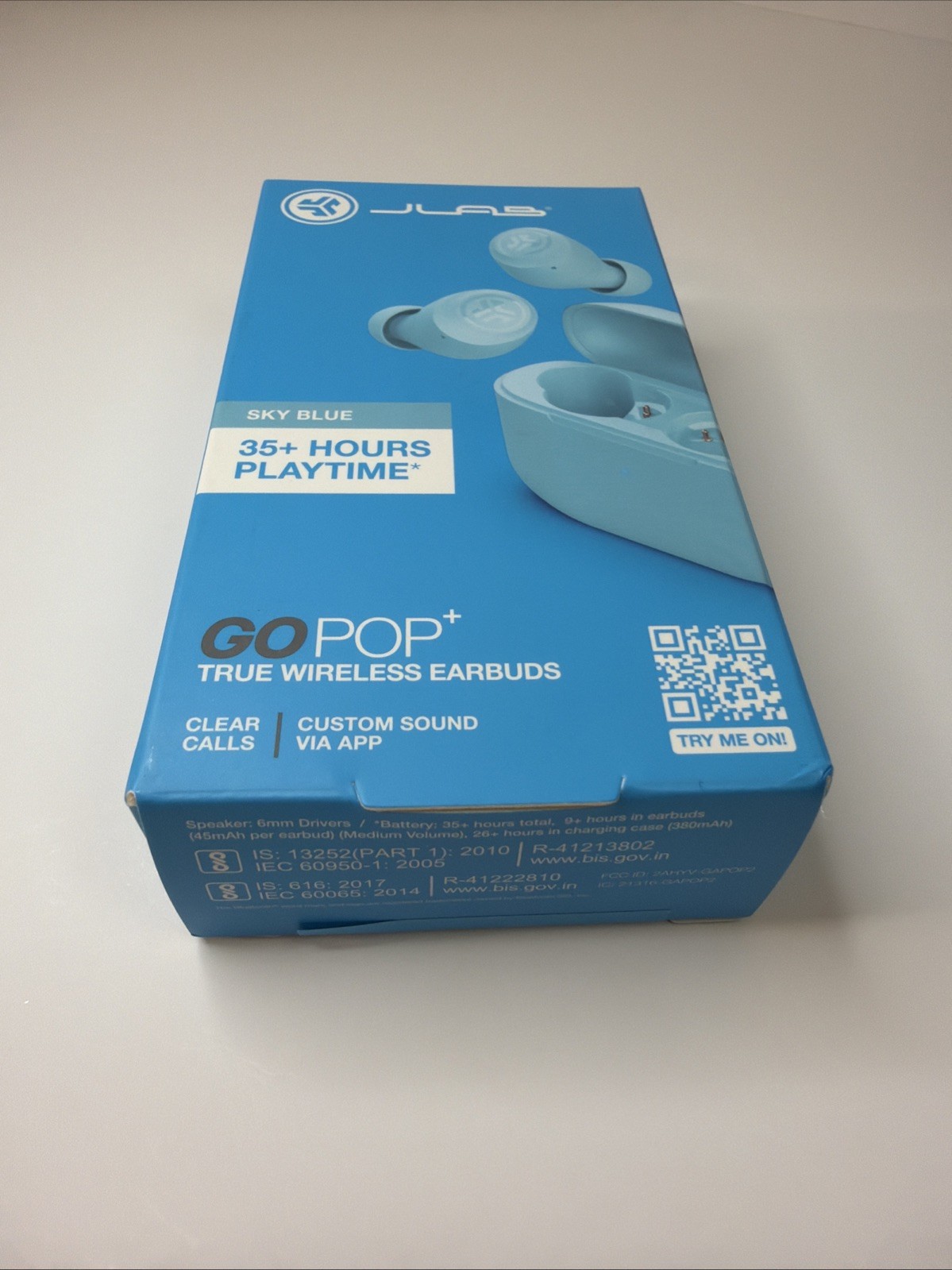 JLAB Go Pop Plus Wireless Earbuds - Sky Blue