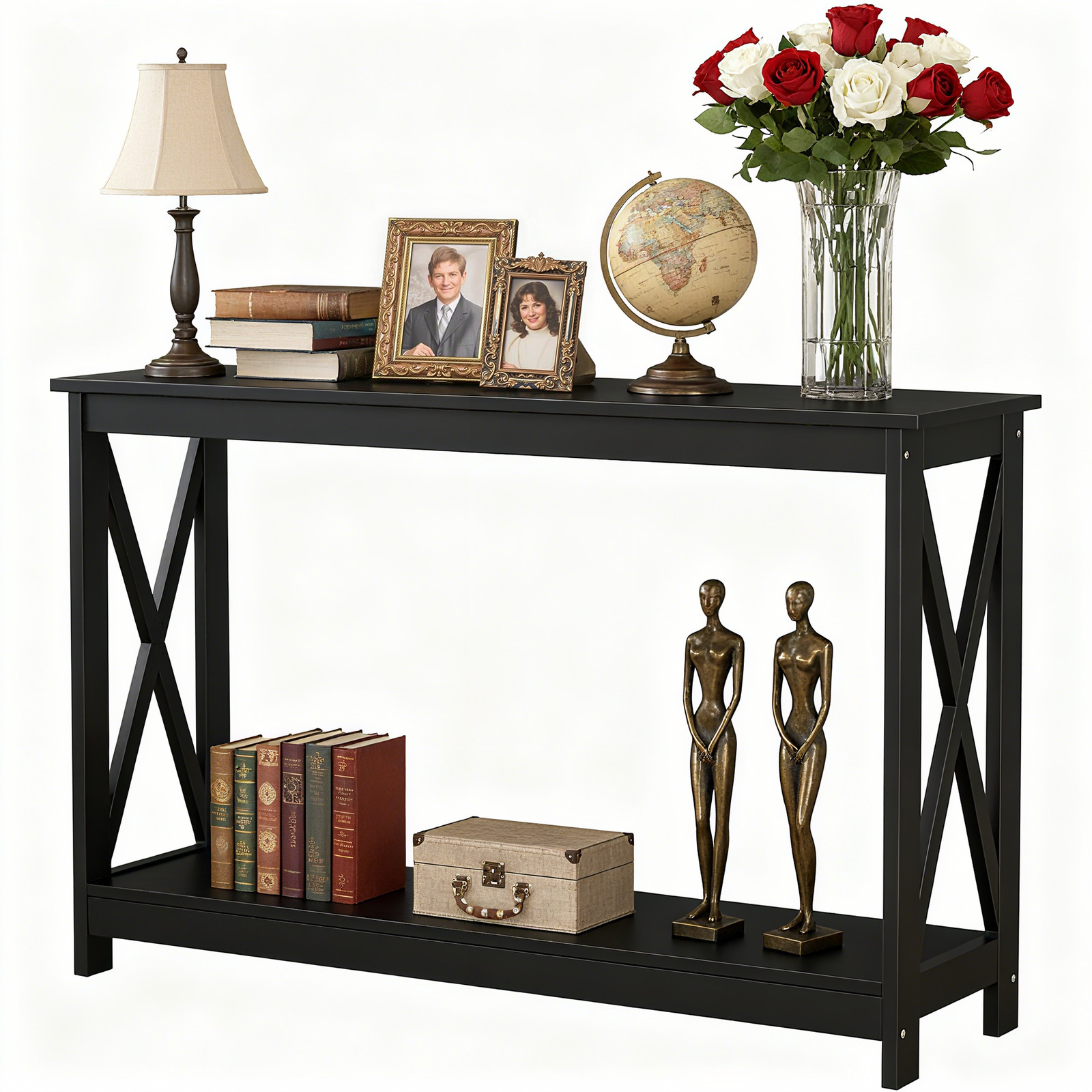 Console Table Along Bed Accent Side Stand Display Storage Shelf Entryway 47inch