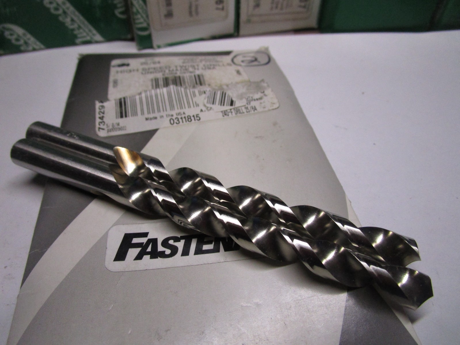 25/64" x 5-1/8" OAL 118° Bright High Speed Steel Straight Jobber Drill QTY 2