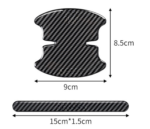 8pcs Black Car Door Handle Bowl Scratch Sticker Protector Film For Subaru New