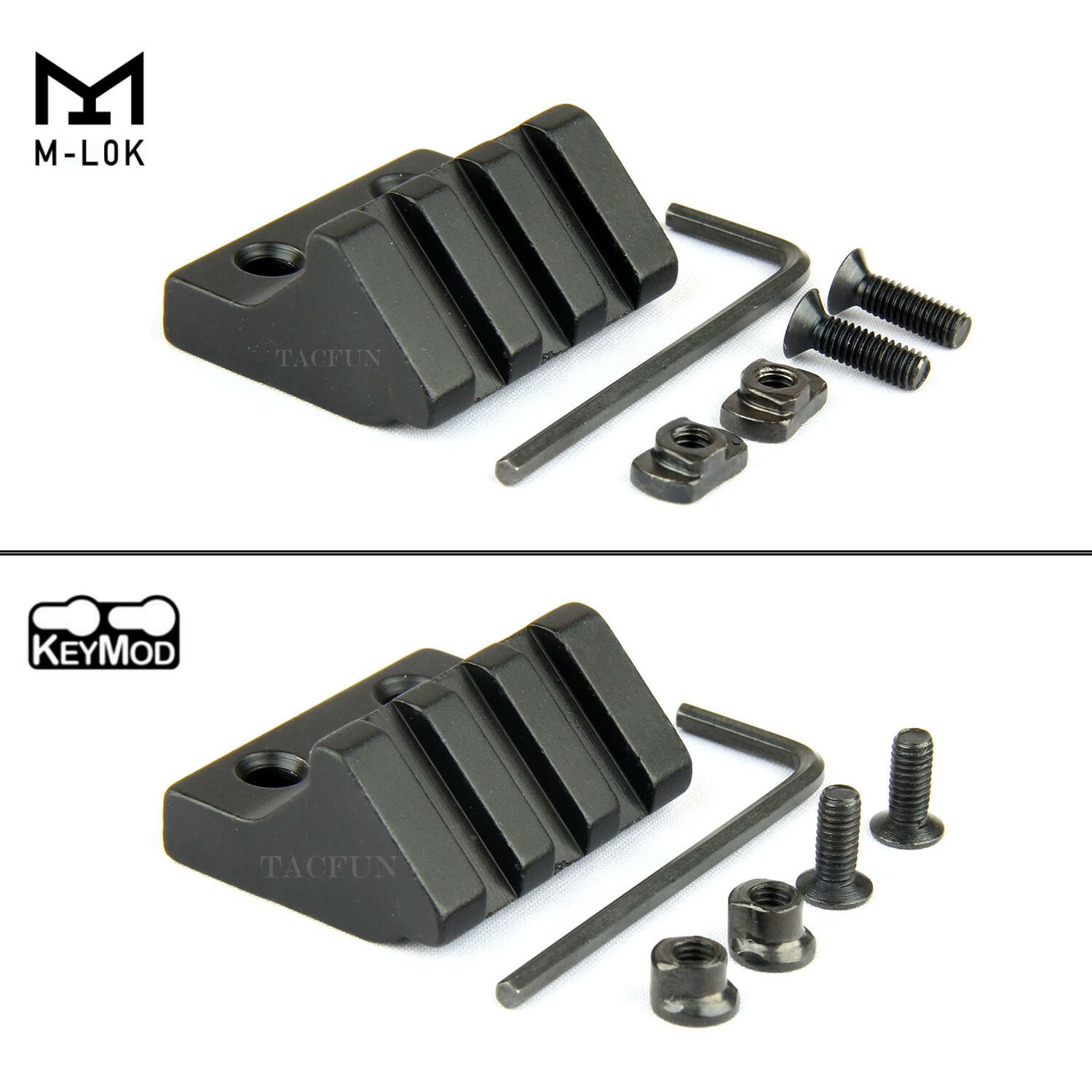 KeyMod & M-lok 3 Slots 45 Degree Offset Weaver Mount