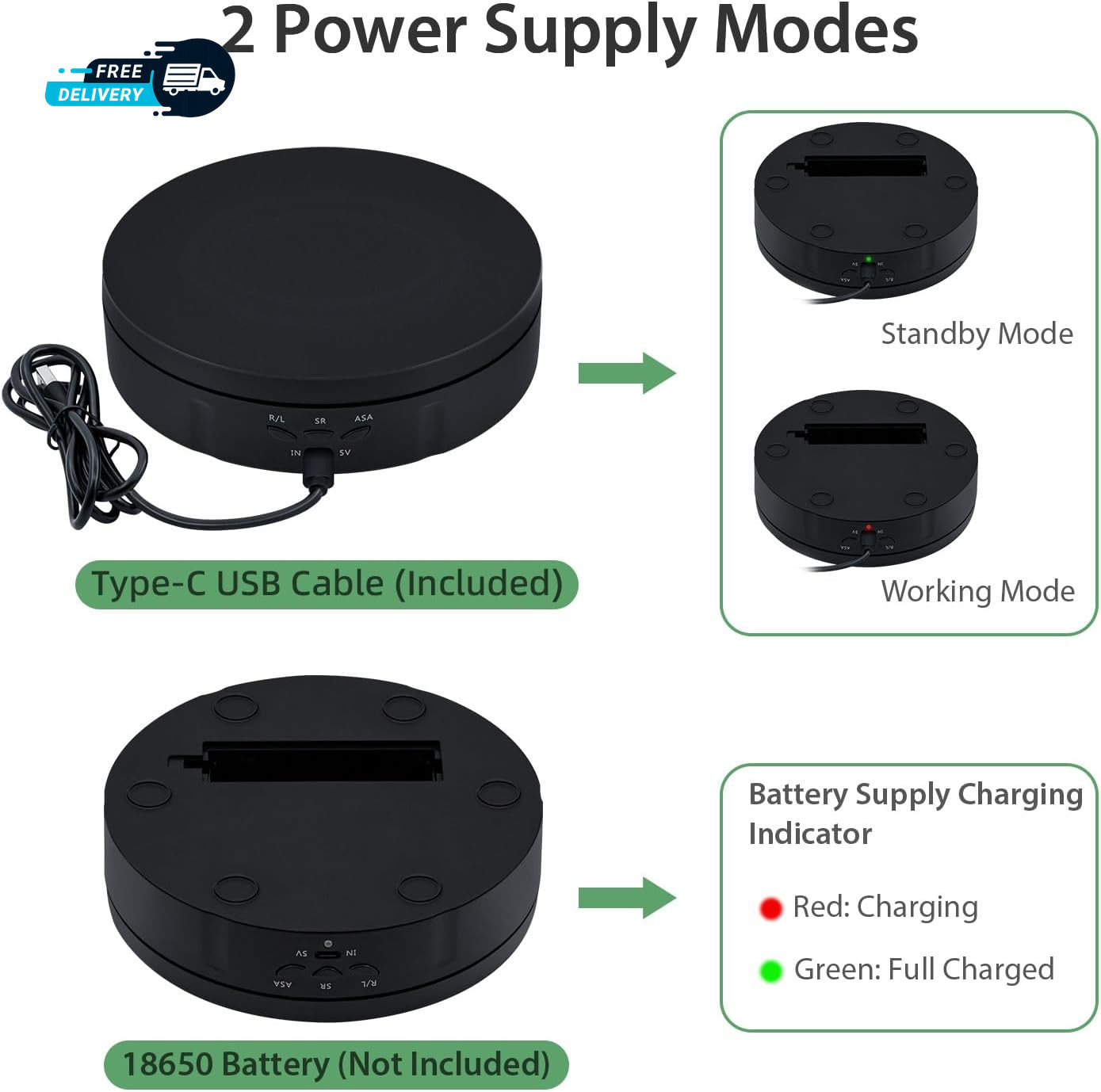 Motorized Rotating Display Stand,5.7Inch 360 Degree Electric Rotating