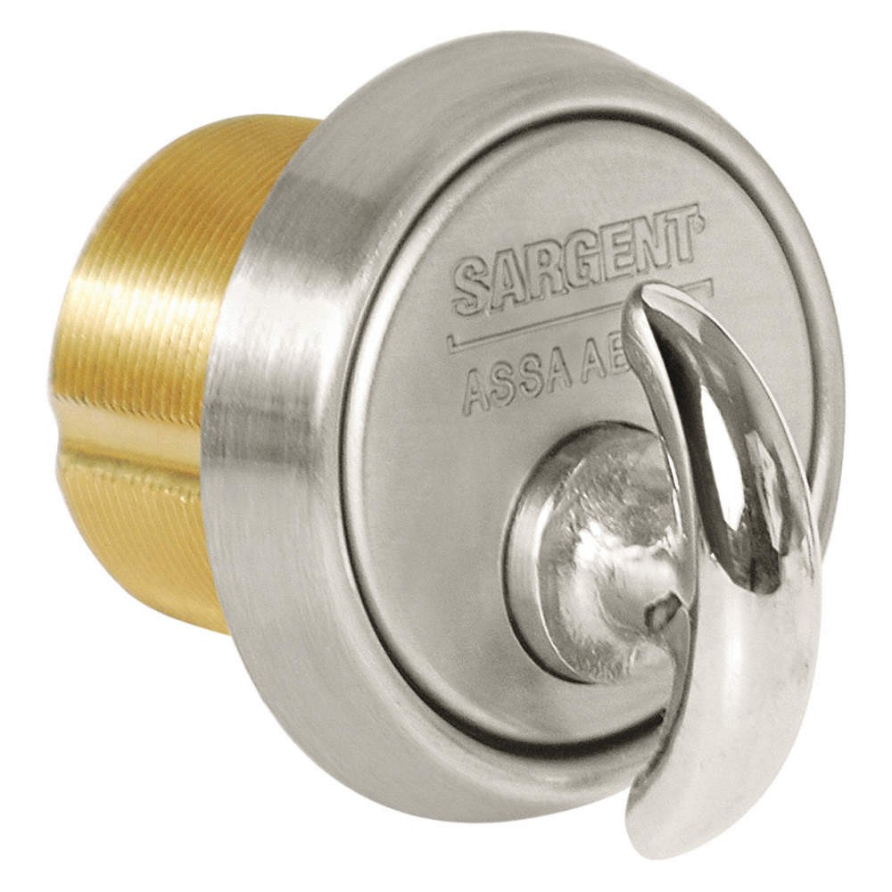 SARGENT 124-41-101 26D Mortise Cylinder,Satin Chrome,Grade 1 35MN46