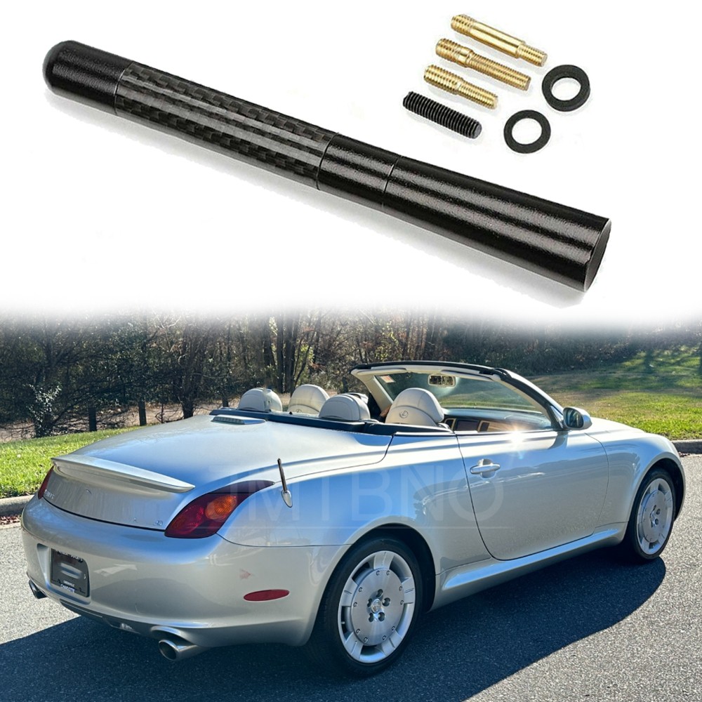 4.7" Short Antenna Carbon Style Radio AM/FM w/ Screw For Lexus SC430 SC400 SC300
