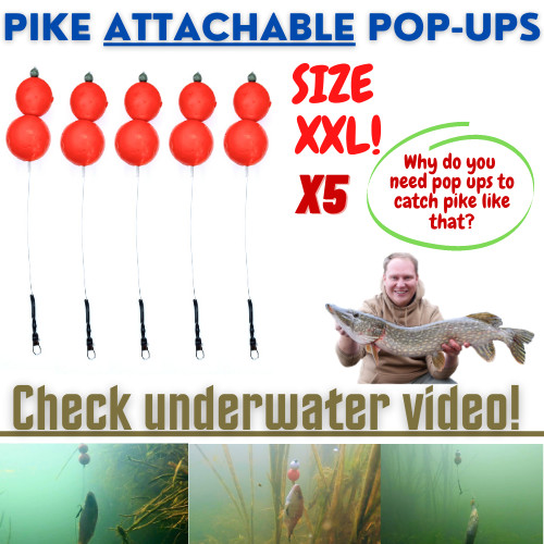 Pike Popper Pop Up Fishing - Ready Made Poppers - WEEDY LAKES - UK FISHING