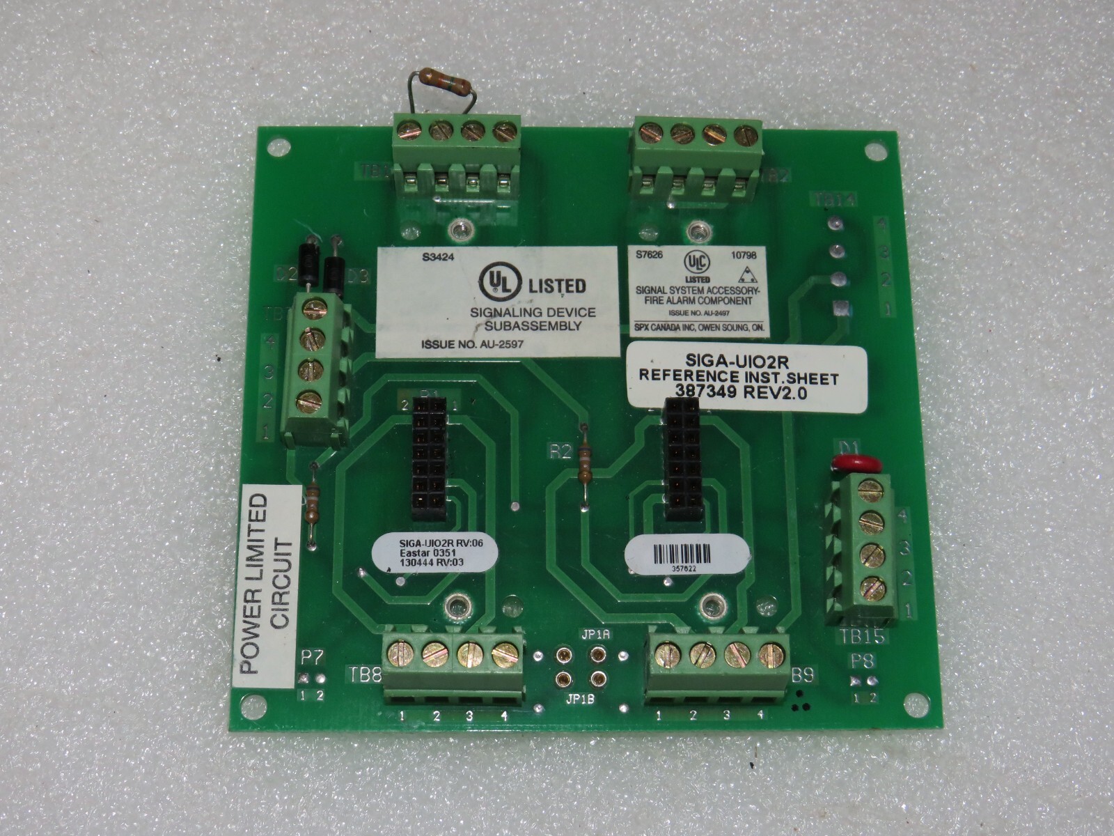 EST SIGA-UIO2R INPUT OUTPUT MODULE FIRE ALARM