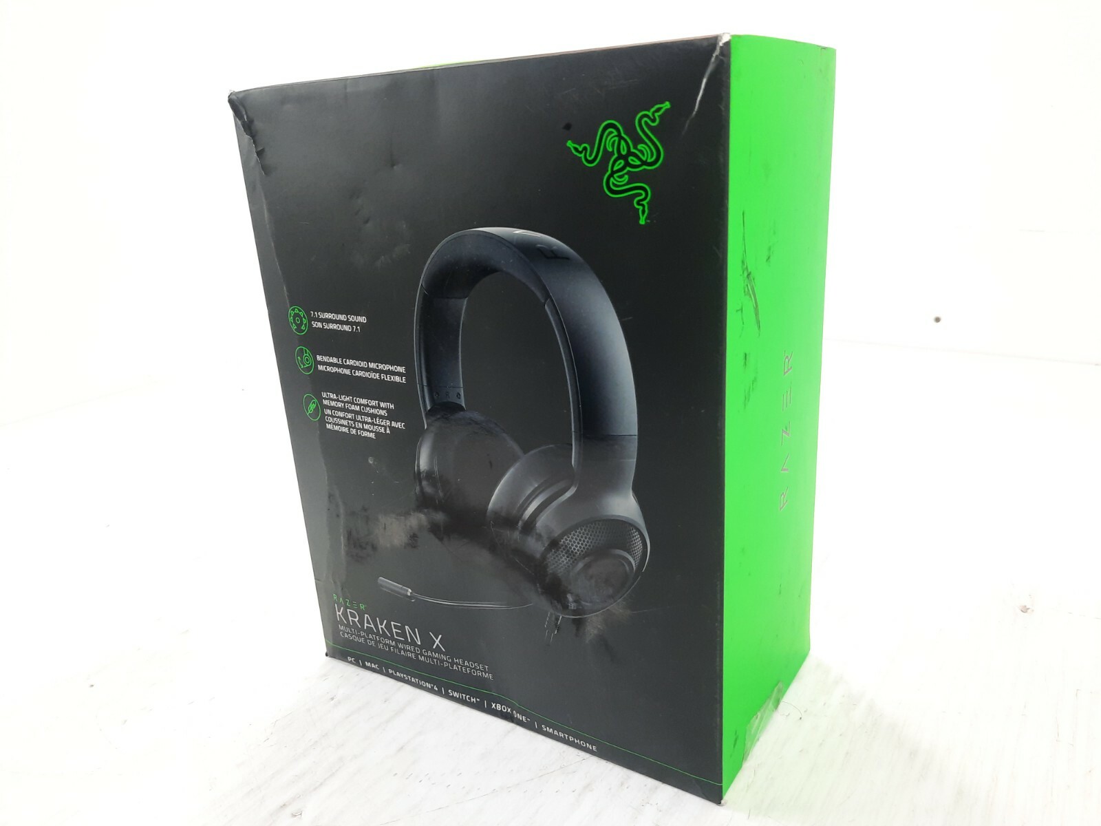 Razer Kraken X Wired Gaming Headset 7.1 Surround for PC PS4 PS5 Switch Xbox One