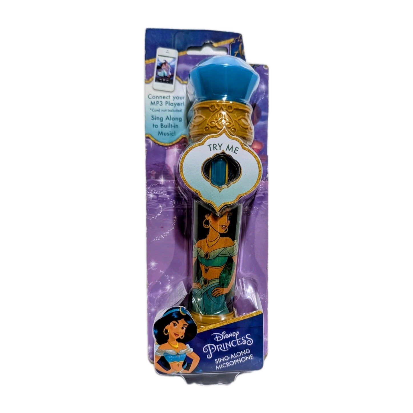 Disney Princess Jasmine Aladdin Karaoke Microphone Lights Music MP3 Input eKids