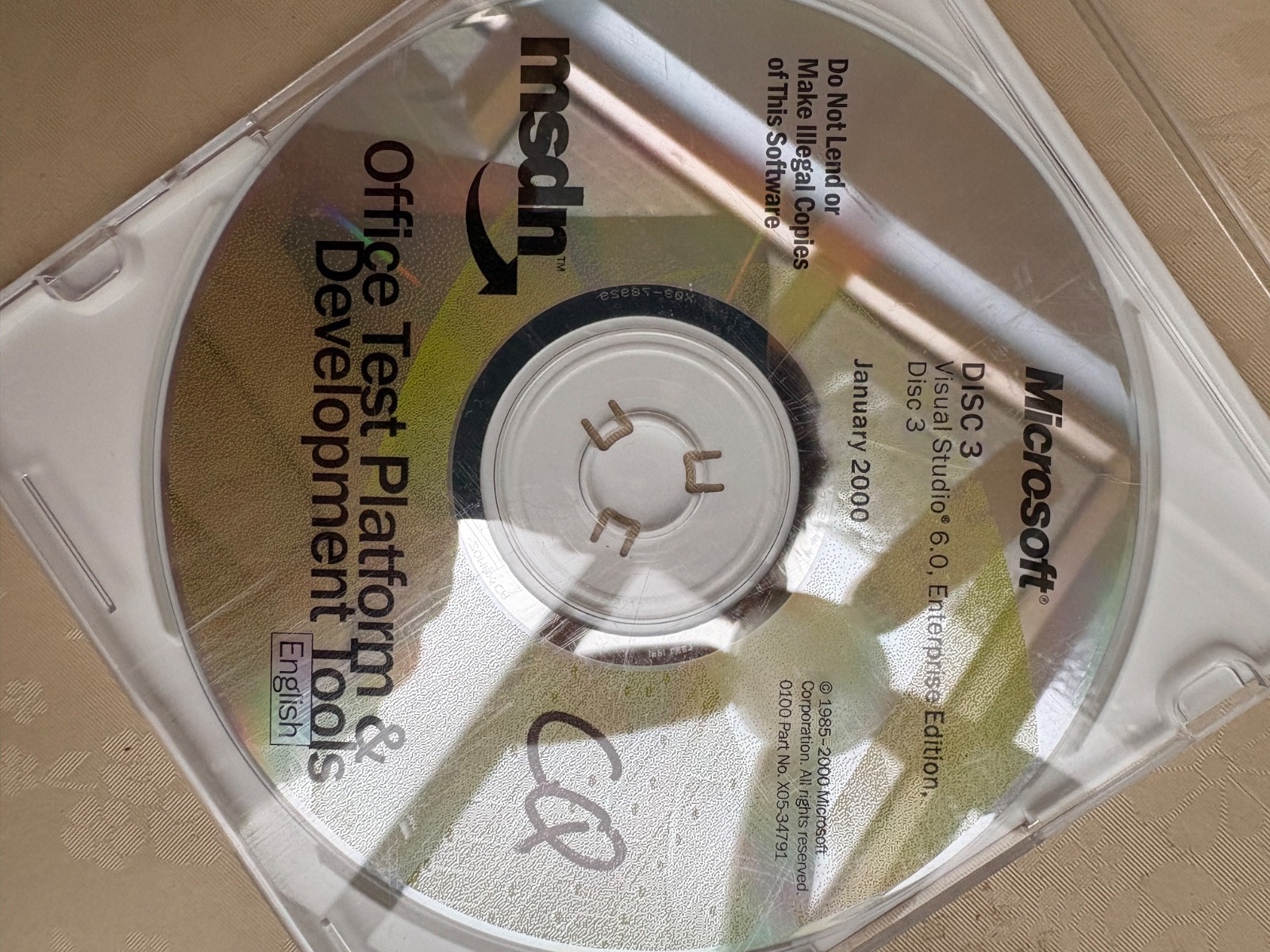 MSDN MICROSOFT JAN 2000 VISUAL STUDIO 6.0 ENTERPRISE EDITION CD-ROM