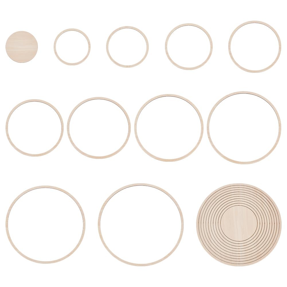 UNICRAFTALE About 11Pcs Ceramics Plate Forming 25-35cm Diameter, BurlyWood
