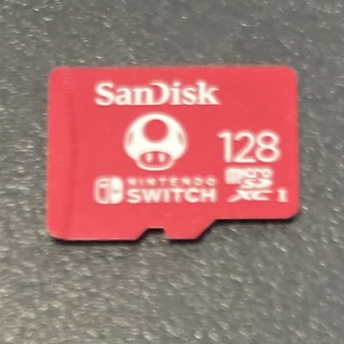 Official Sandisk 128GB MicroSD Memory Card (For Nintendo Switch in Red) Original