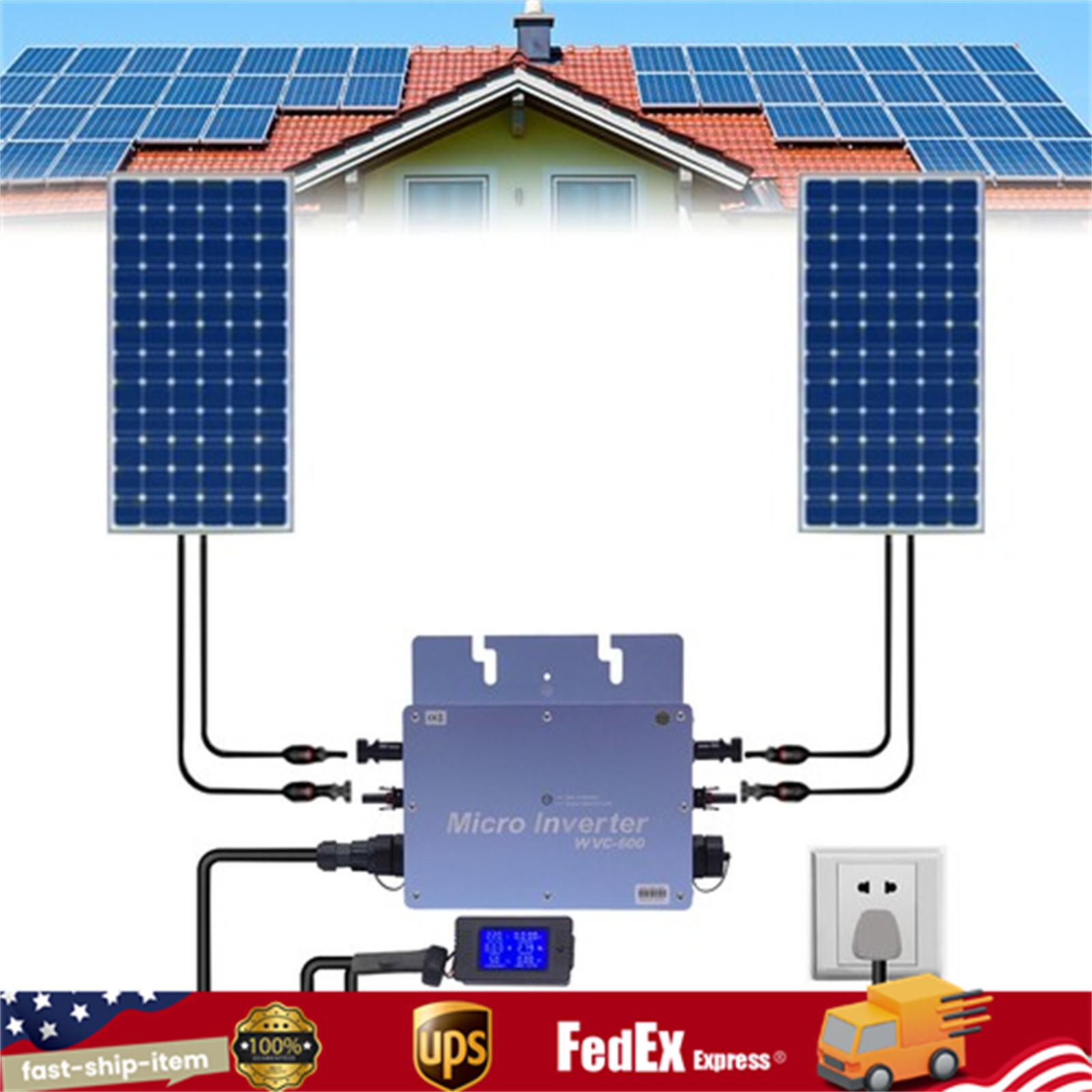 600W Micro Inverter Solar Grid Tie Inverter MPPT 110V IP65 for Solar Panel SALE
