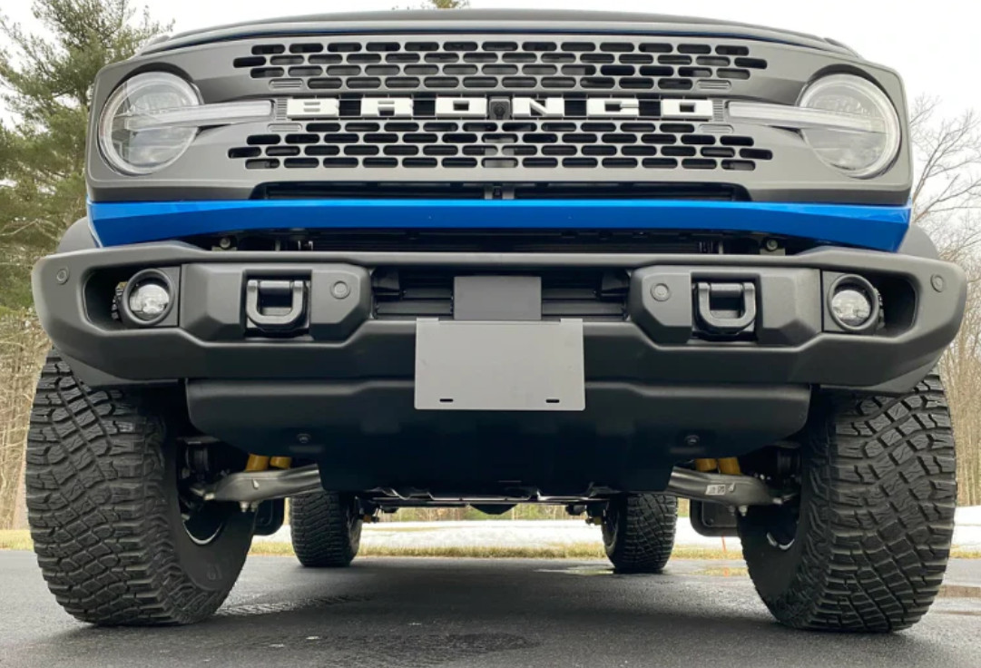 BHBTFD Capable Bumper License Plate Mounting Bracket for 2021-2025 Ford Bronco