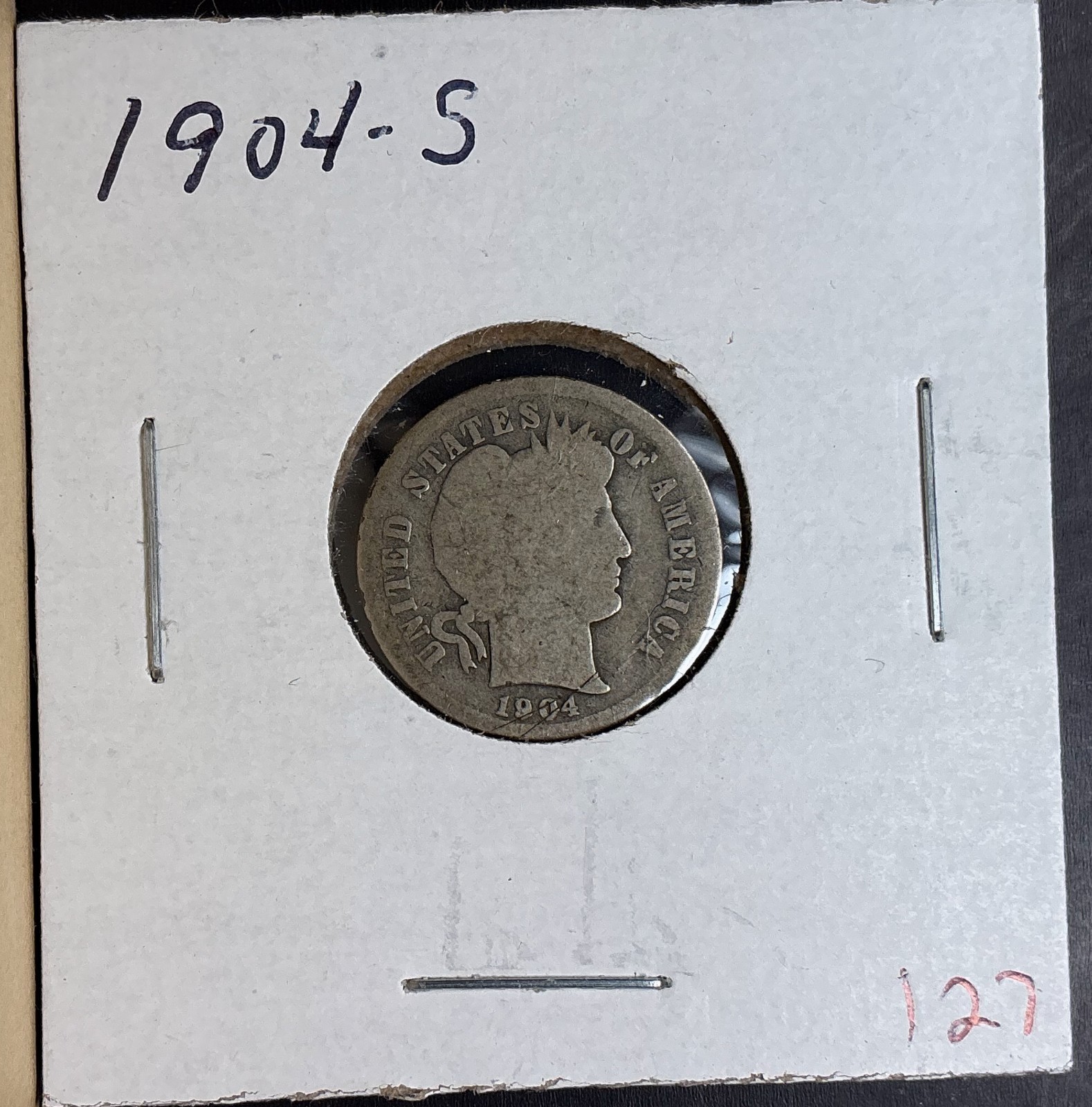 1904-S Barber Liberty Dime rare KEY date silver great coin choice problem free