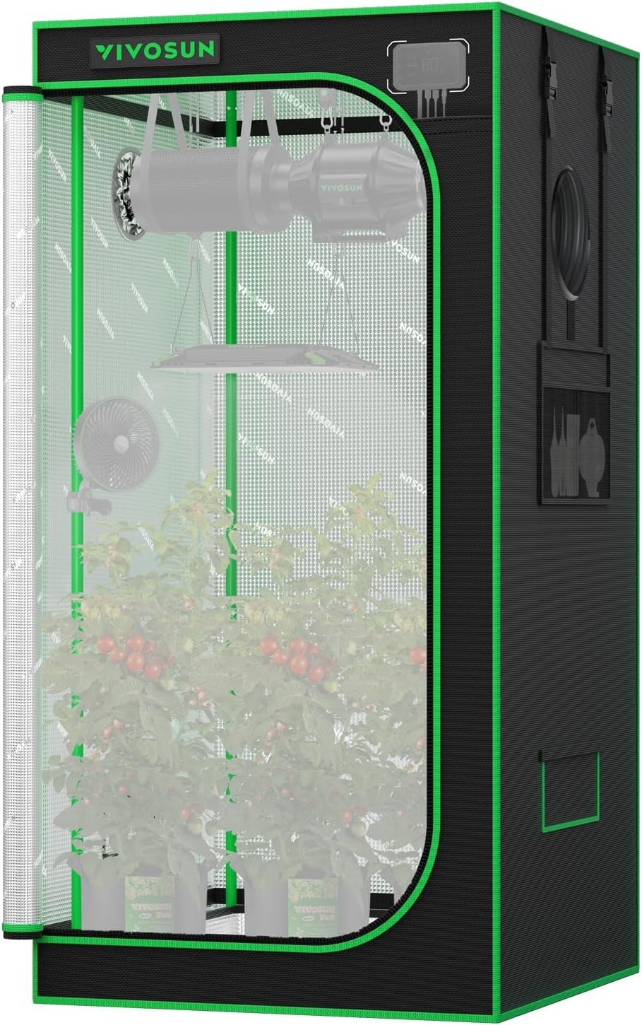 VIVOSUN P276 2.7x2.7 PRO Grow Tent Indoor Plant Grow Tent Greenhouse W/ 2000D