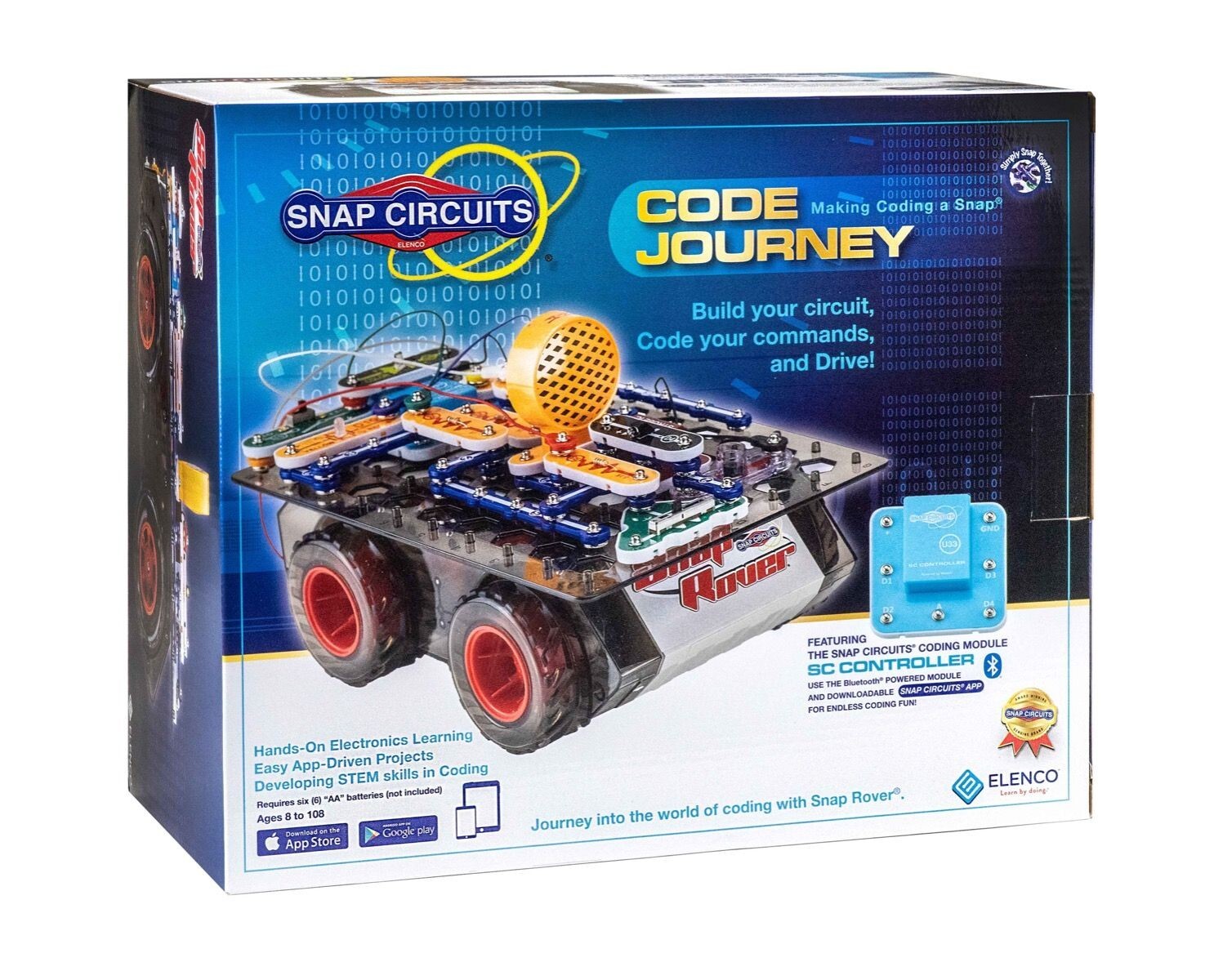 SNAP CIRCUITS SCJ404 SNAP ROVER CODING ROBOTIC CAR - LEARN CODING HAVE STEM FUN