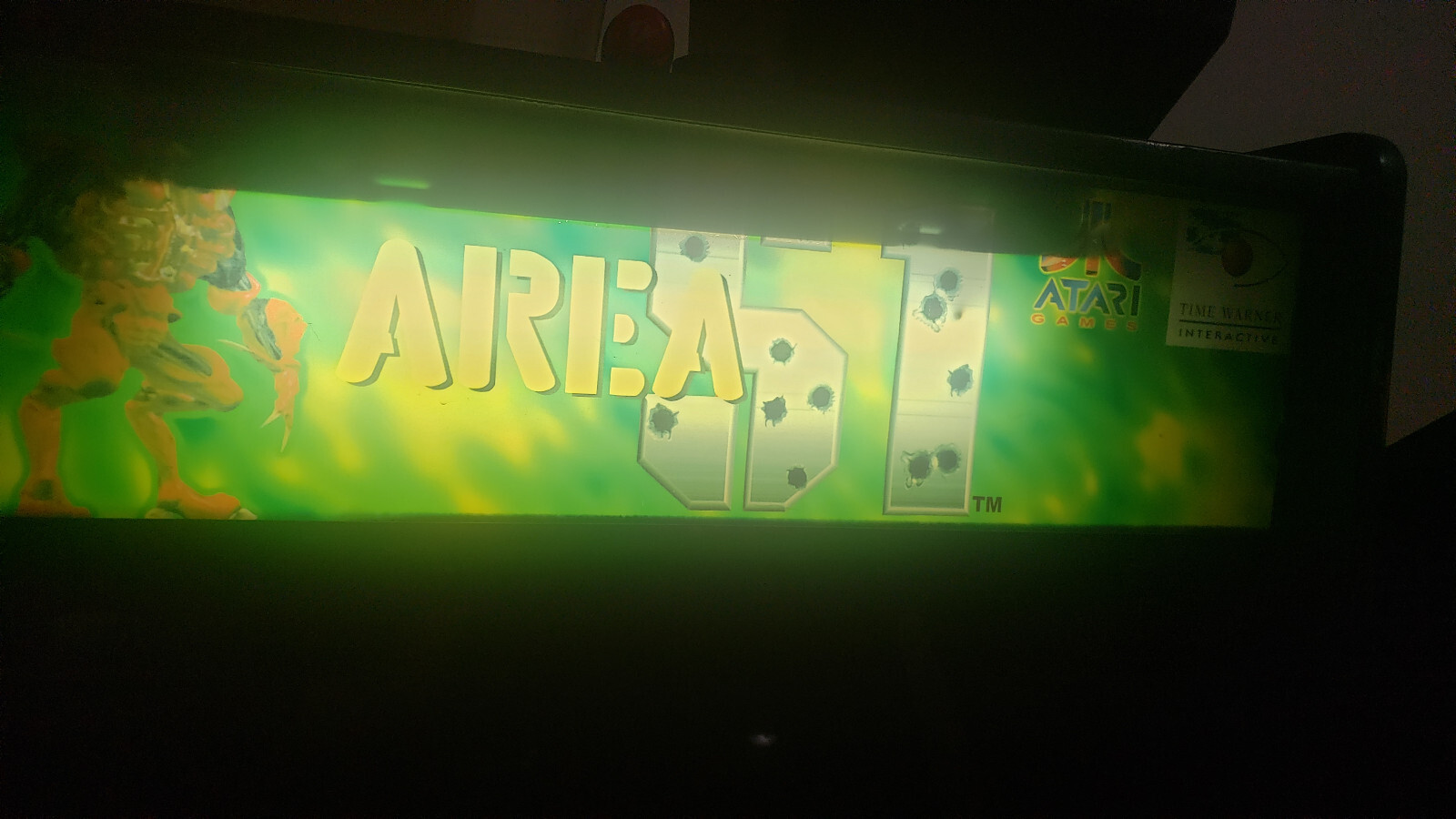 AREA 51 ARCADE MACHINE by ATARI 1995 With CRT MOSTLY WORKING *NEEDS TLC***READ**