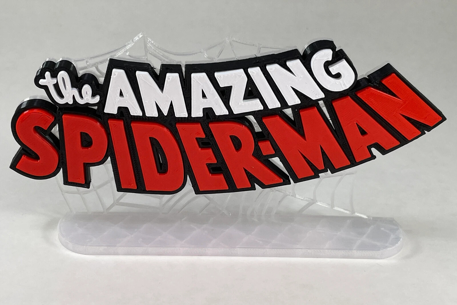 Vintage Spider-Man 3D Printed Freestanding Logo