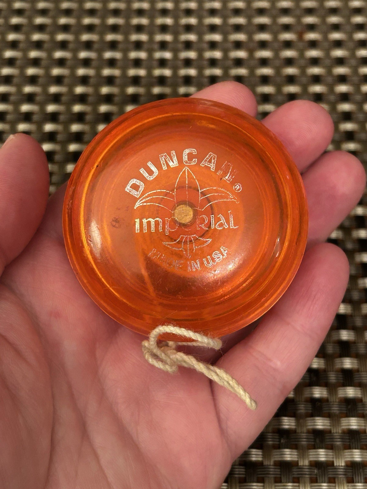 VINTAGE 1980s TRANSPARENT ORANGE DUNCAN IMPERIAL YO-YO USA MADE