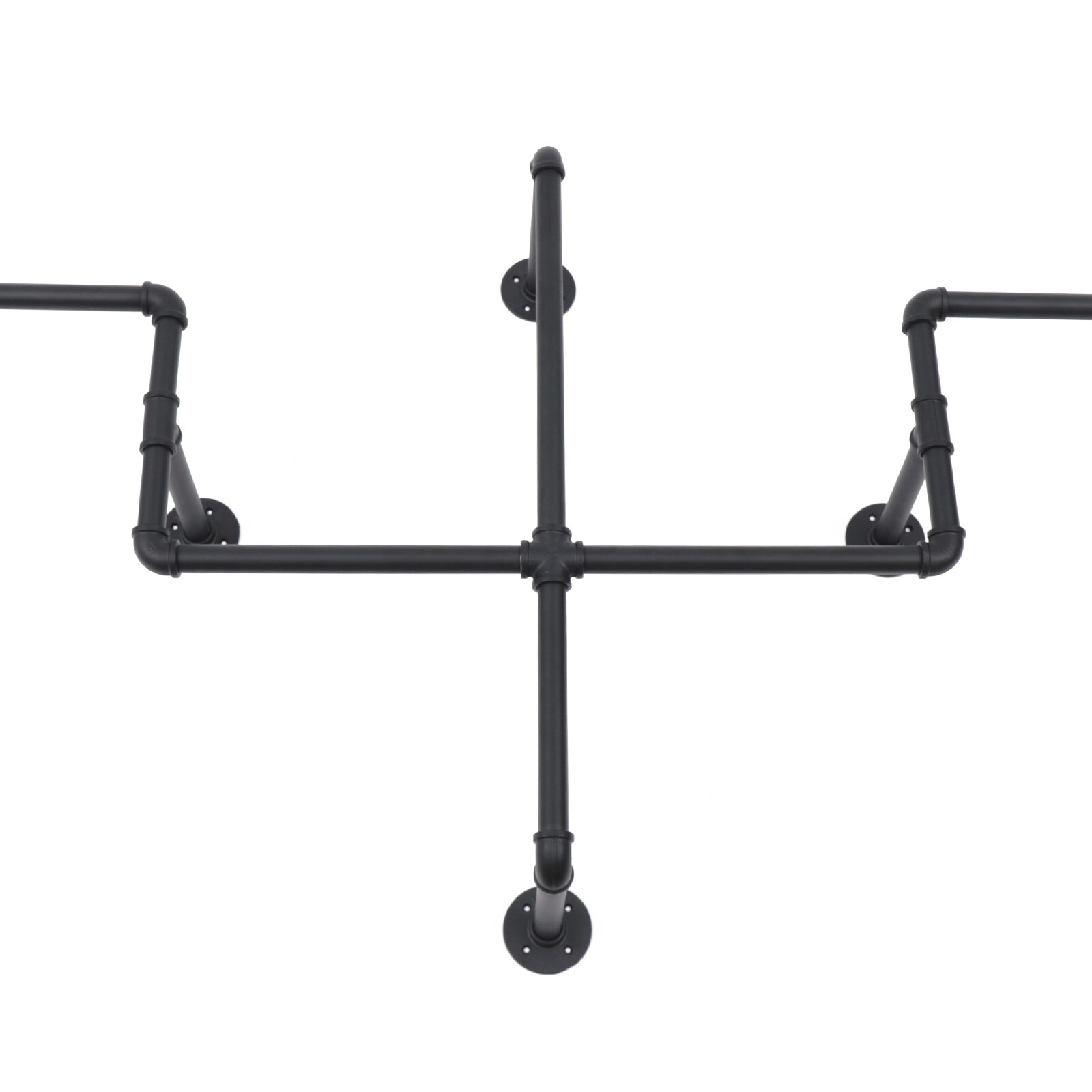 Wall Mounted Clothes Rack Industrial Pipe Clothing Garment Display Rack Retail
