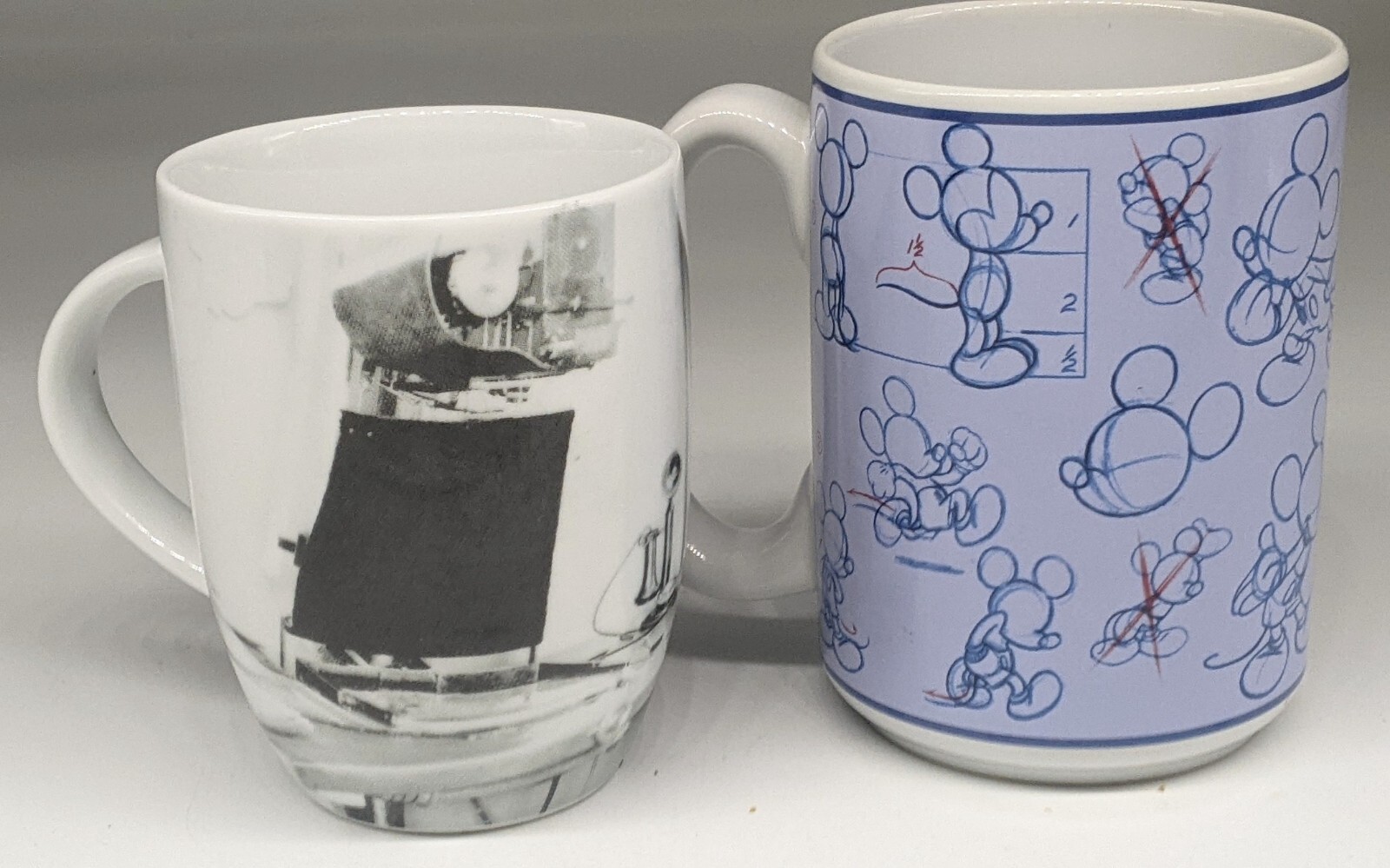 Two Disney Mickey Mouse Mugs