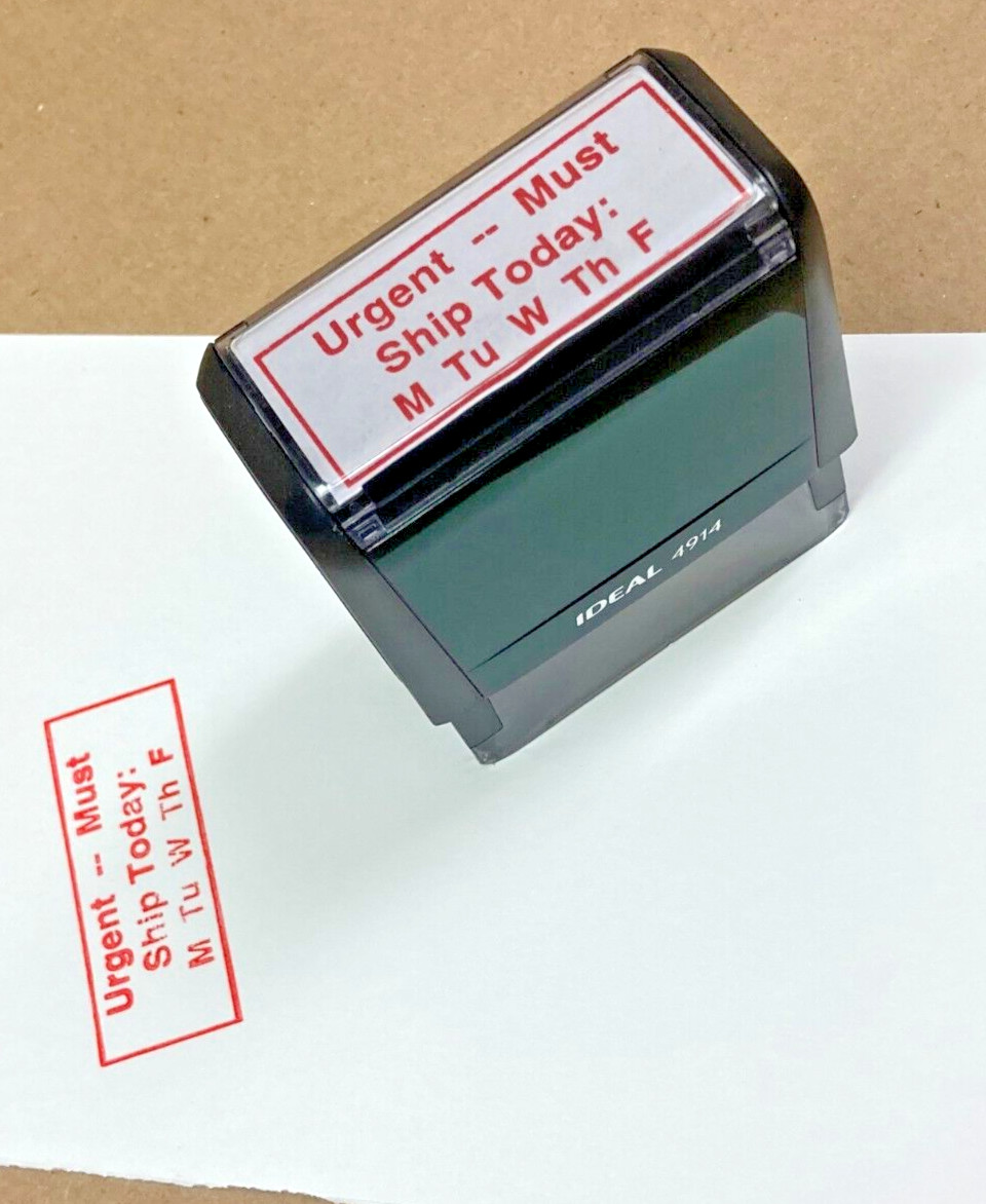 Urgent -- Must Ship Today Self Inking Stamper ~ Ideal 4914 Self-Ink ~ Used