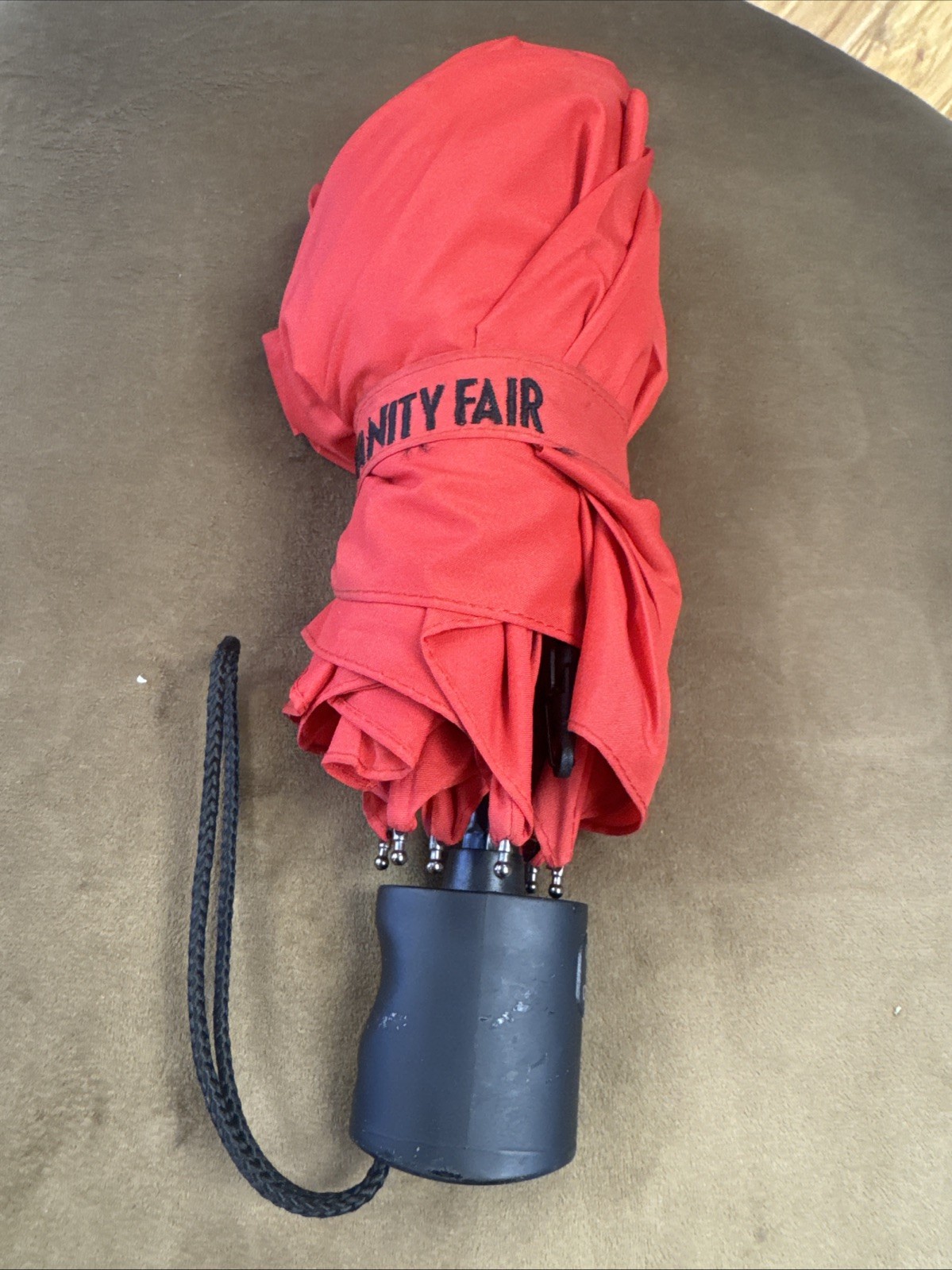 Vanity Fair Red Umbrella 36inch Opened. RARE!