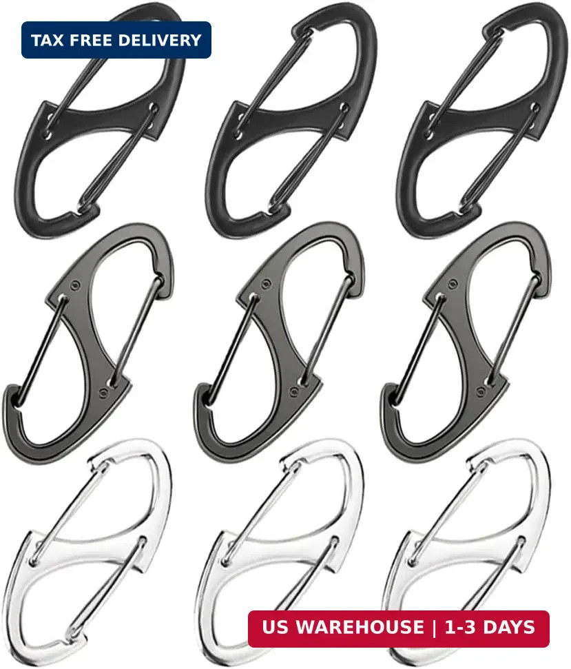 9Pcs Zipper Clip Theft Deterrent, Double Opening Lock Zipper Pull Replacement Cl