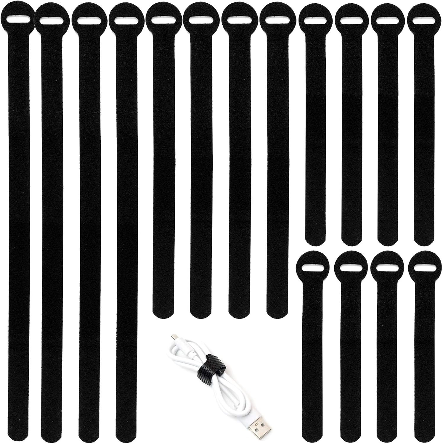 150PCS Multi-Size Reusable Cable Ties for Efficient Cable Management