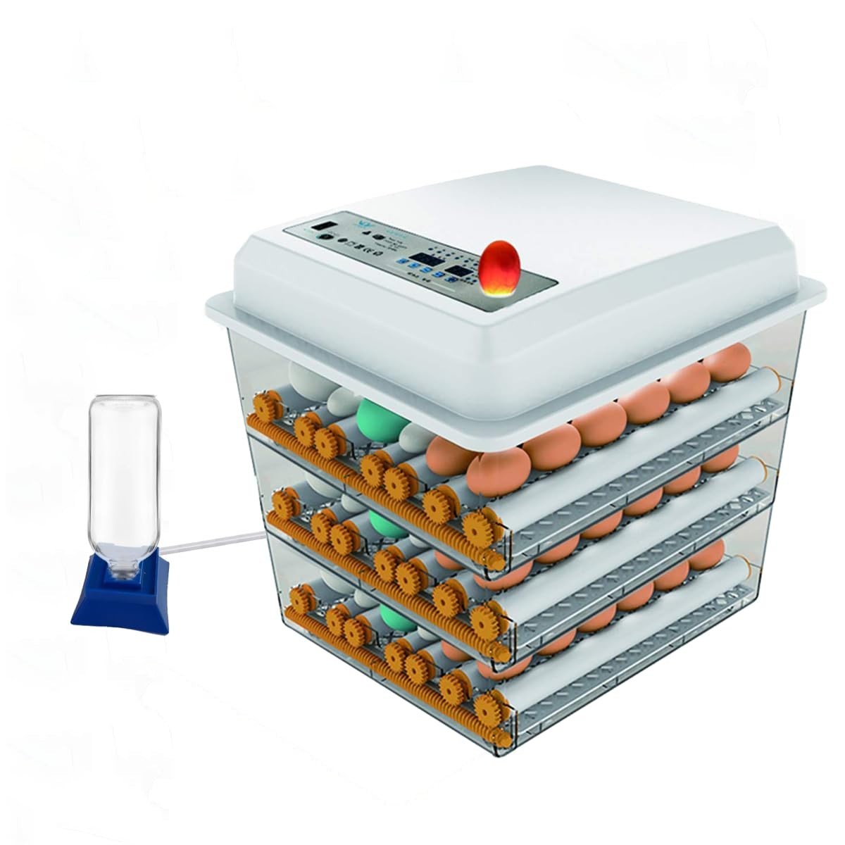 170 Egg Incubator Poultry Hatcher with Fully Automatic Egg Turning and Temper...