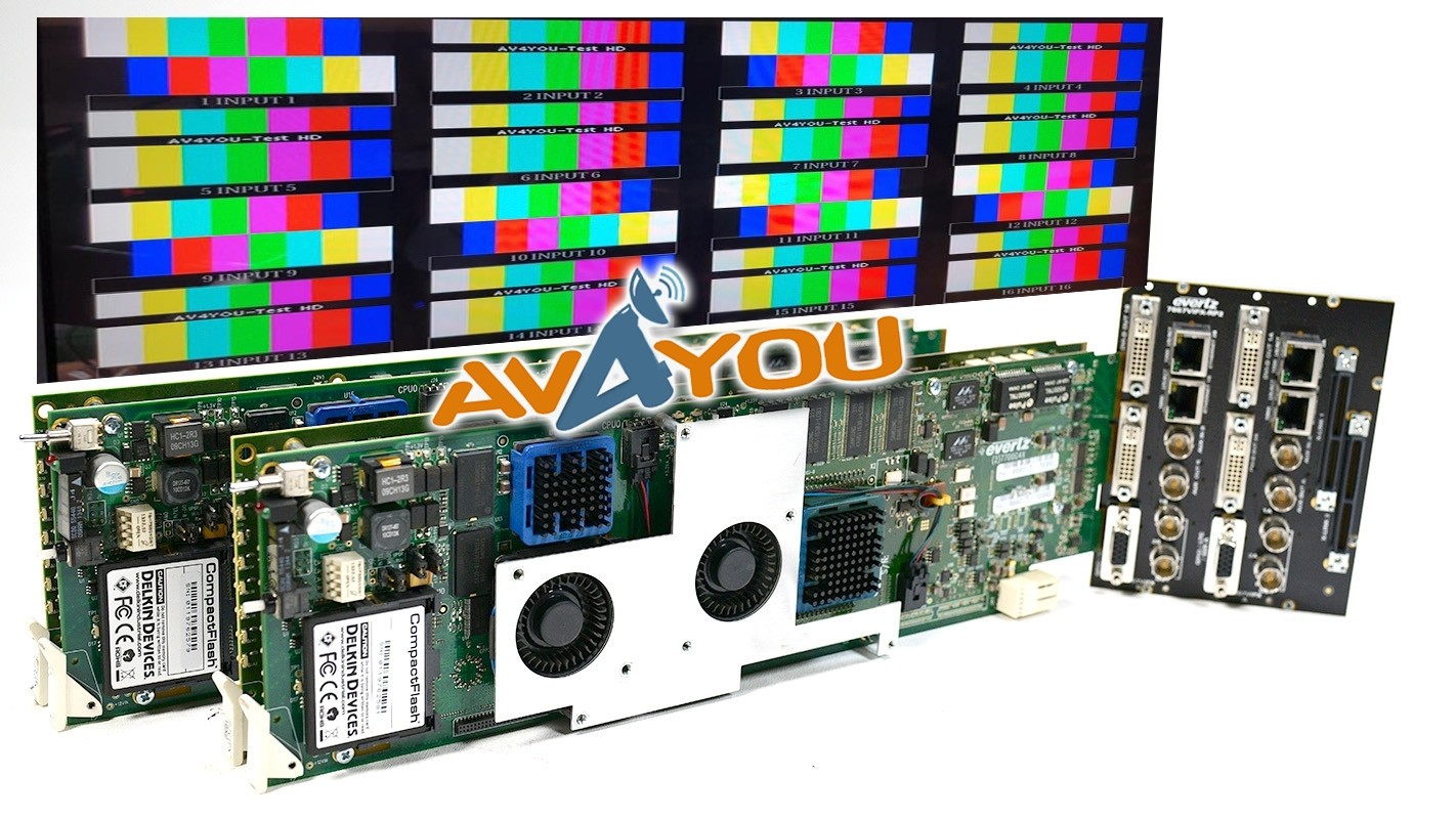 (2) Evertz 7867VIPX-16x2 v2.31 3G/HD/SD X-LINK Multiviewer Card - RP2 BP 7800FR